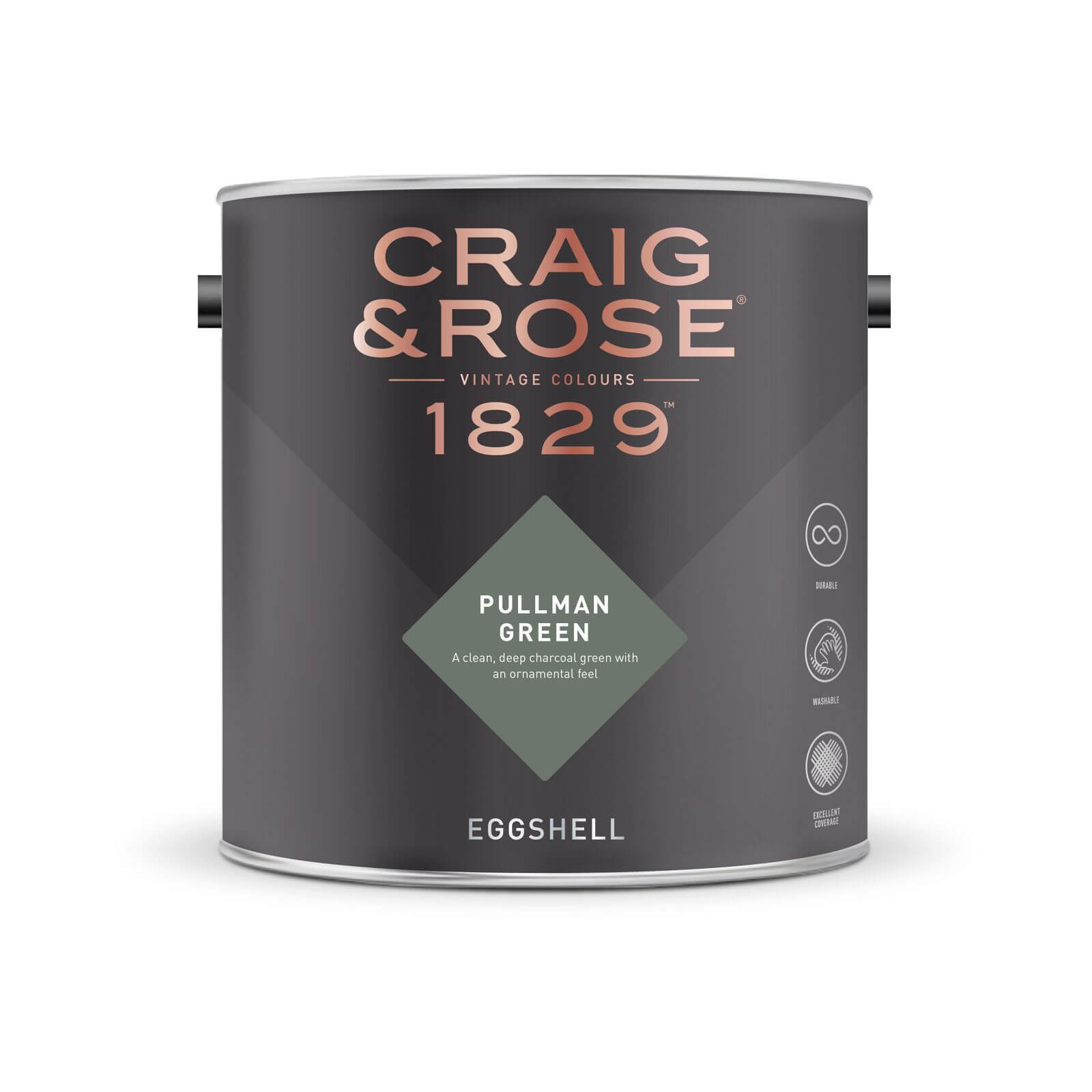Craig & Rose 1829 Eggshell Paint Pullman Green - 2.5L