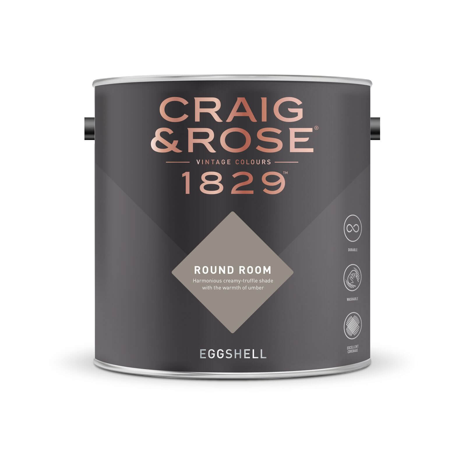 Craig & Rose 1829 Eggshell Paint Round Room - 2.5L