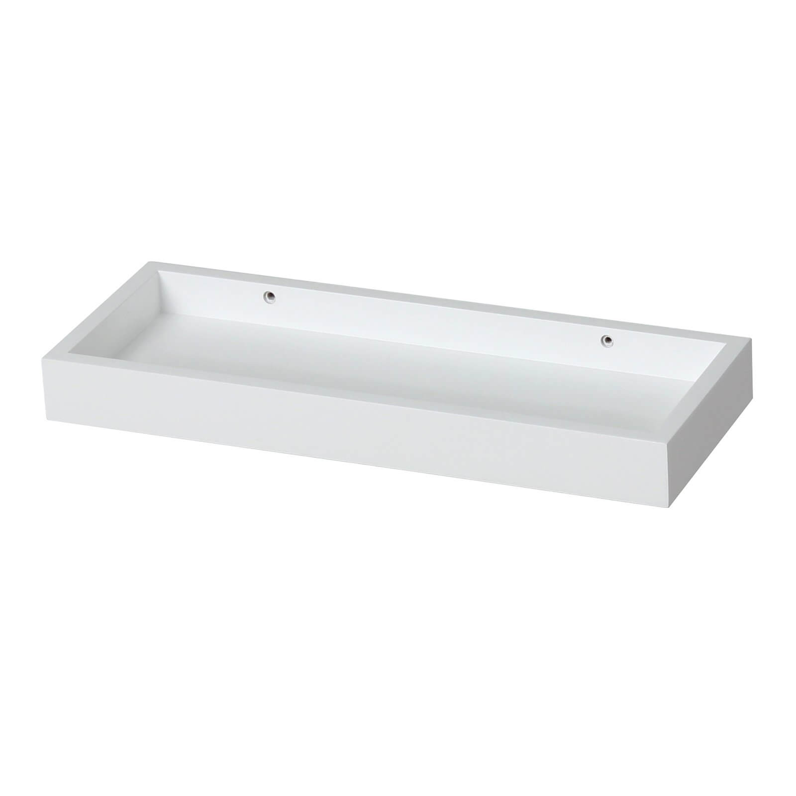 Tray Shelf - White Matt - 40x15x4cm