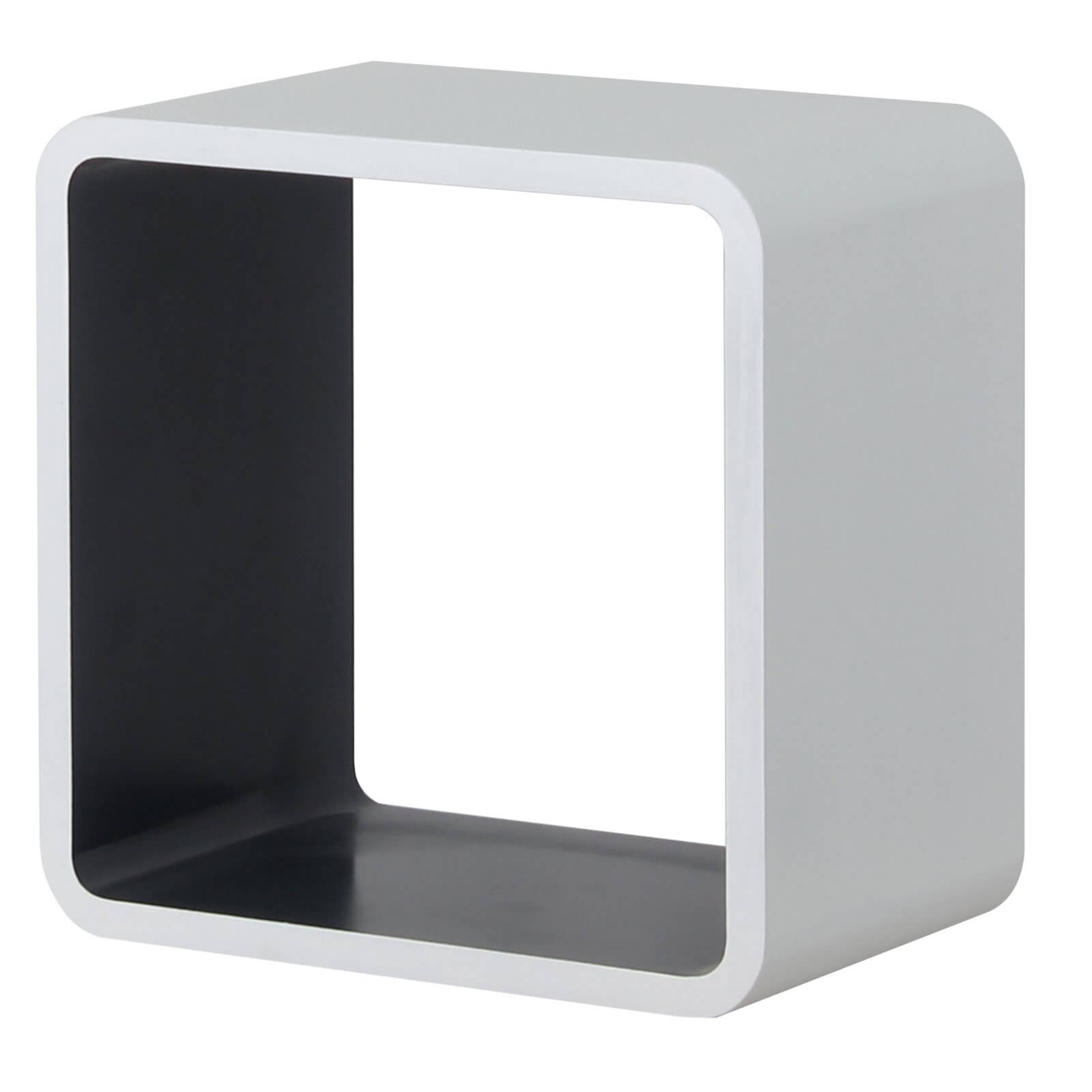 Cube Wall Shelf - White and Grey
