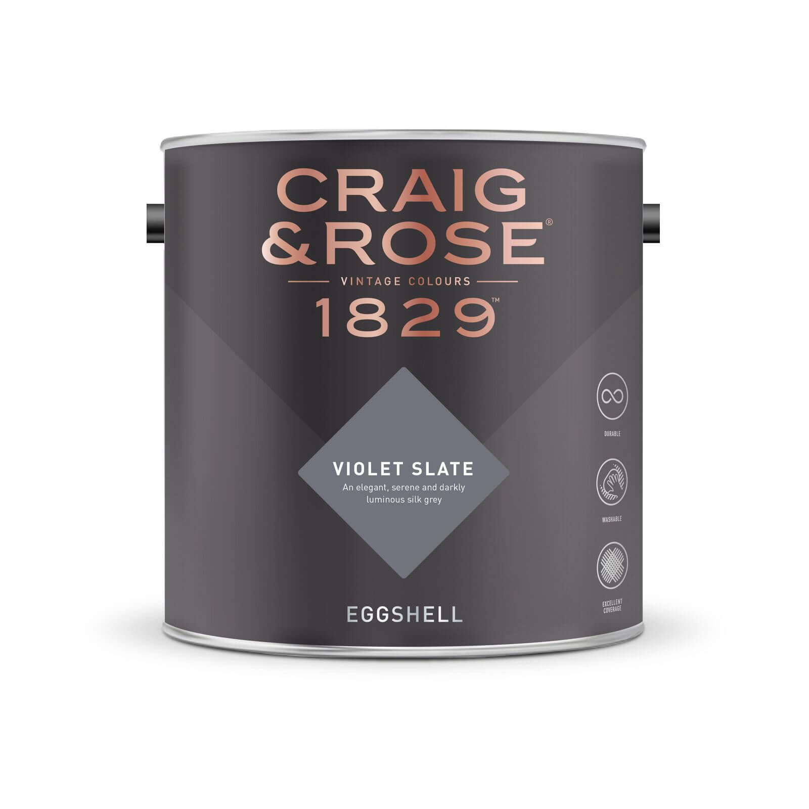 Craig & Rose 1829 Eggshell Paint Violet Slate - 2.5L