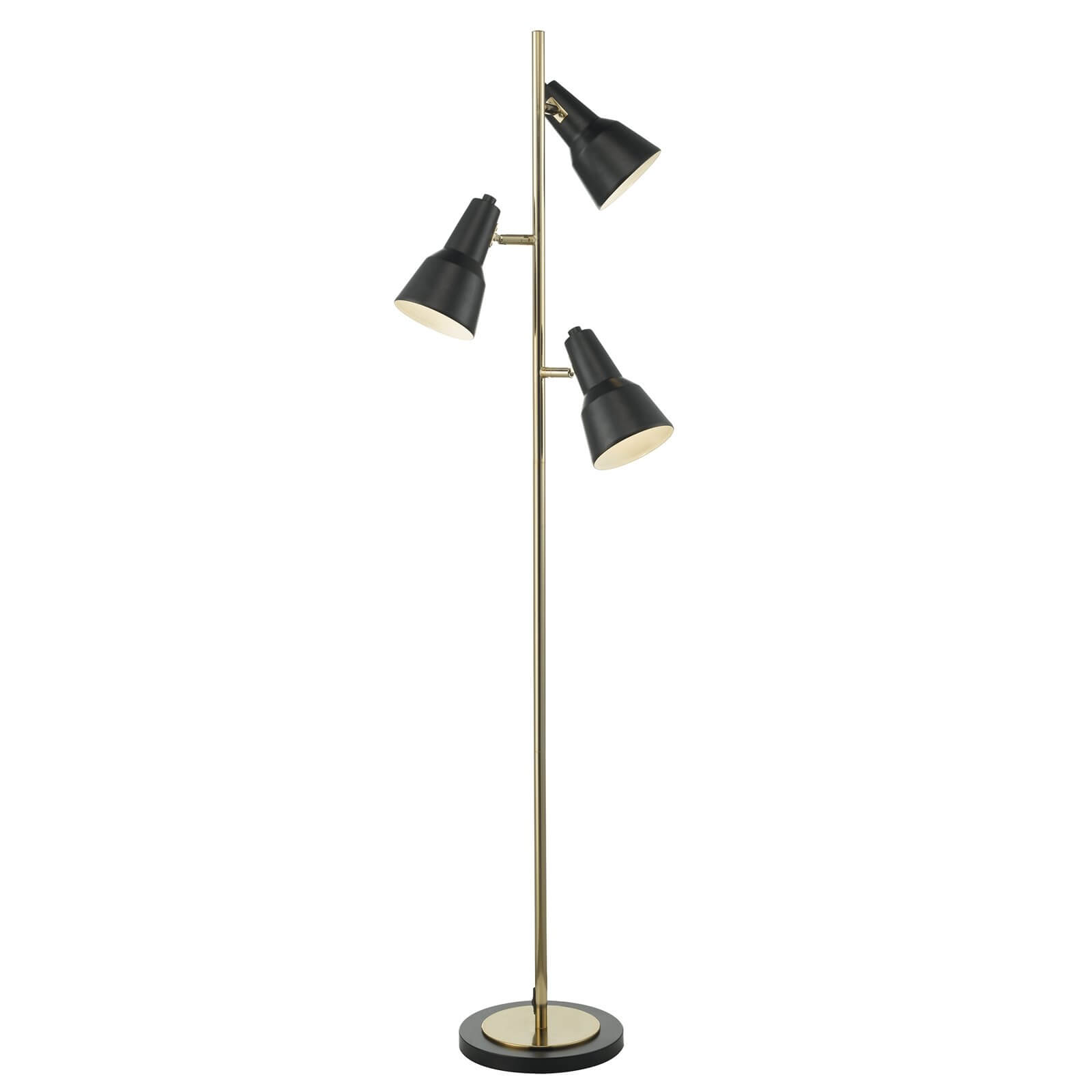 Anders 3 Light Floor Lamp - Black and Gold