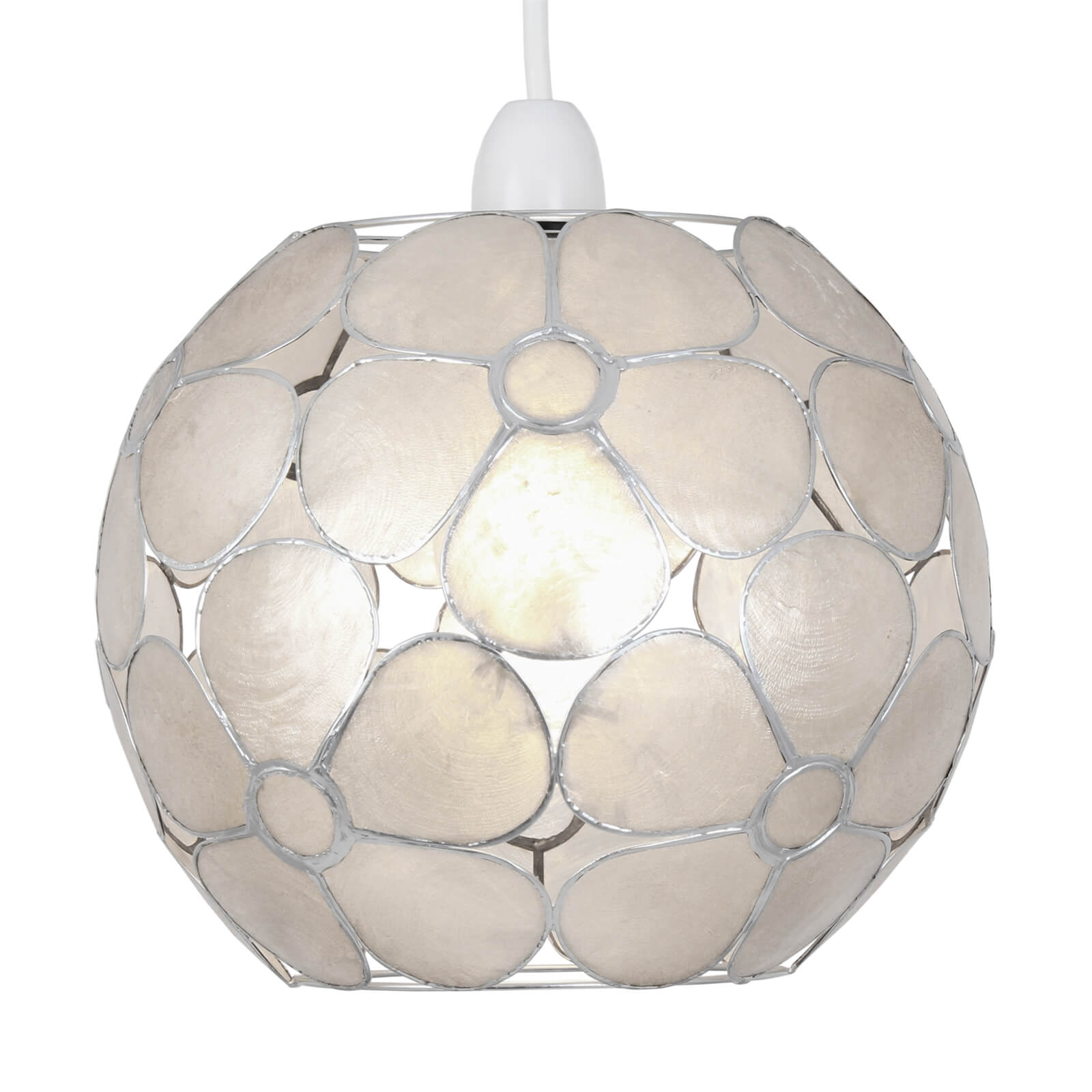 Capiz Floral Ball Easy Fit Light Shade - Natural