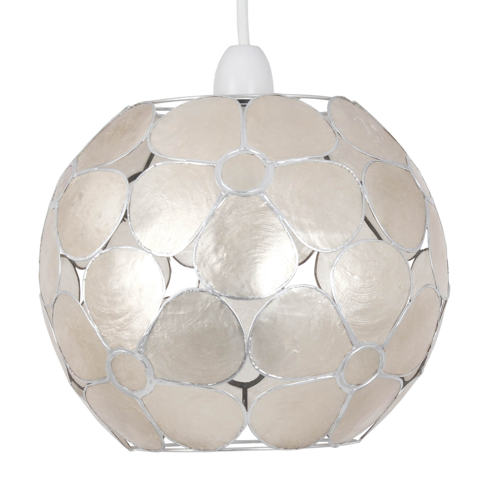 Capiz Floral Ball Easy Fit Light Shade - Natural