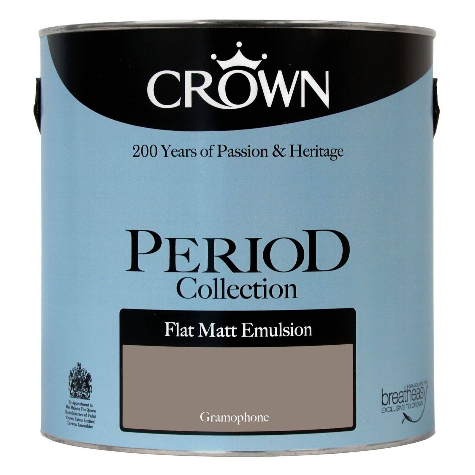 Crown Period Collection Gramophone - Flat Matt Emulsion Paint - 2.5L