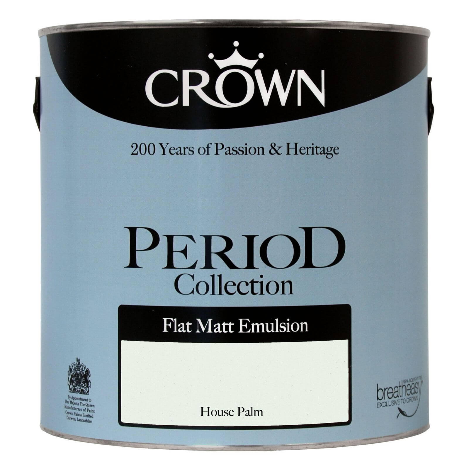 Crown Period Collection House Palm - Flat Matt Emulsion Paint - 2.5L