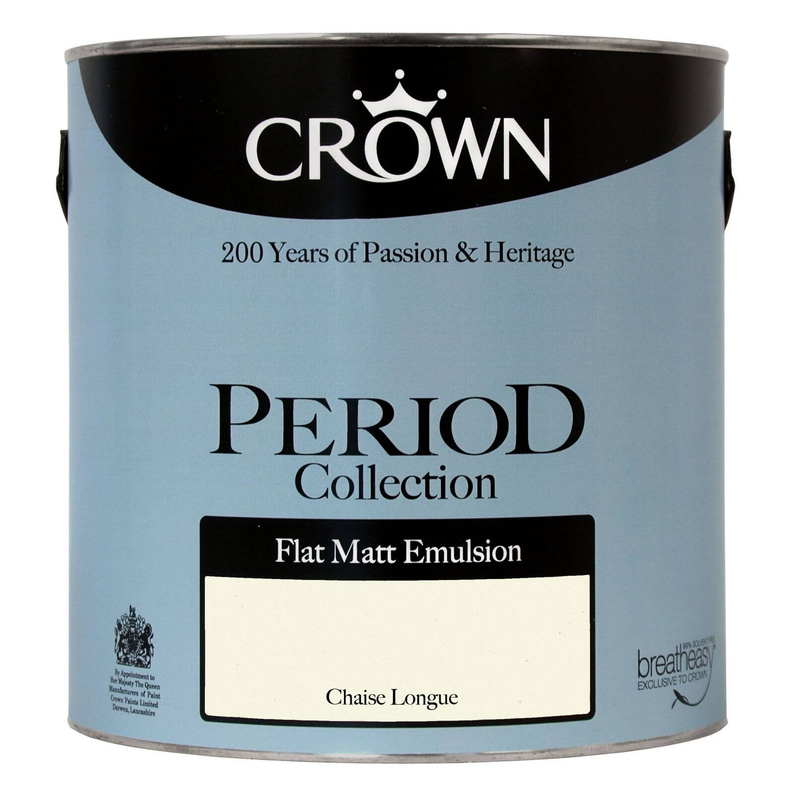 Crown Period Collection Chaise Longue - Flat Matt Emulsion Paint - 2.5L