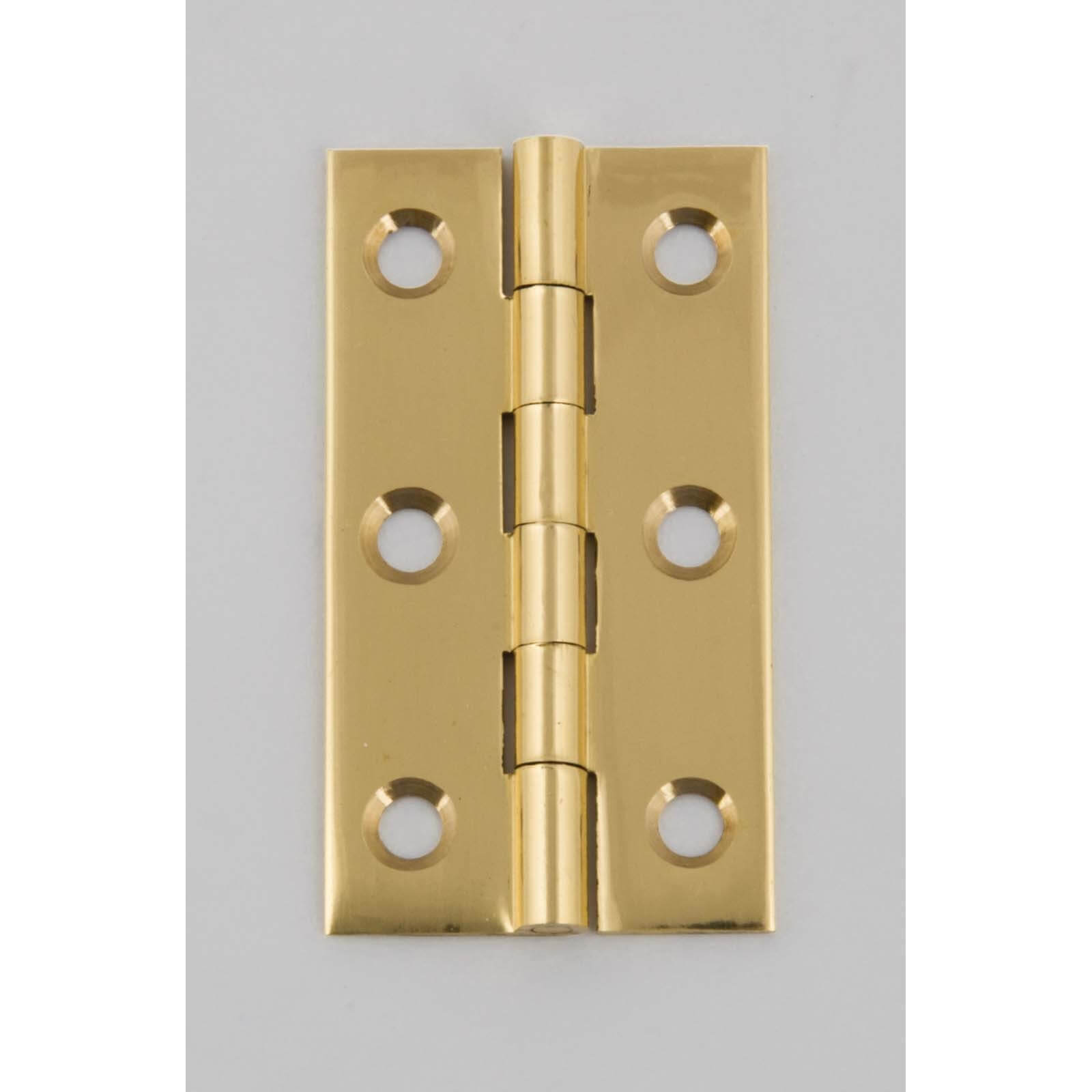 Hafele Solid Drawn Butt Hinge - Polished Brass - 50 x 28mm - 2 Pack