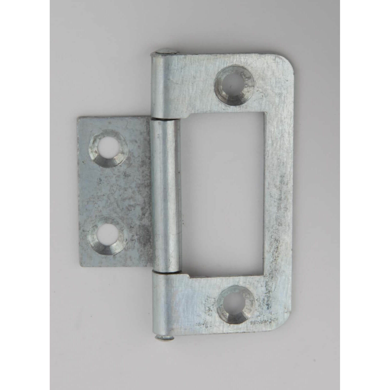 Hafele Flush Hinge - Bright Zinc Plated - 50 x 24mm - 2 Pack