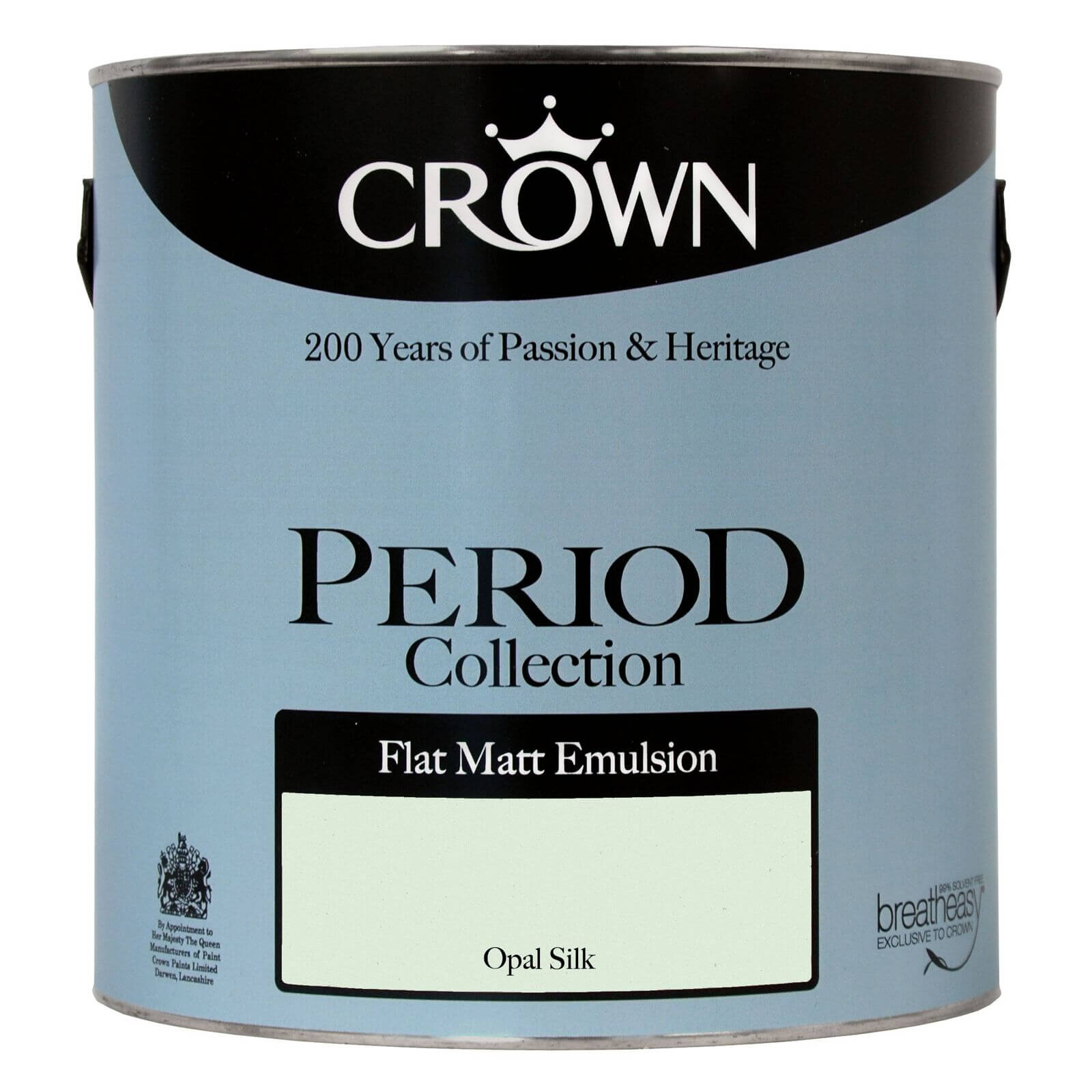 Crown Period Collection Opal Silk - Flat Matt Emulsion Paint - 2.5L