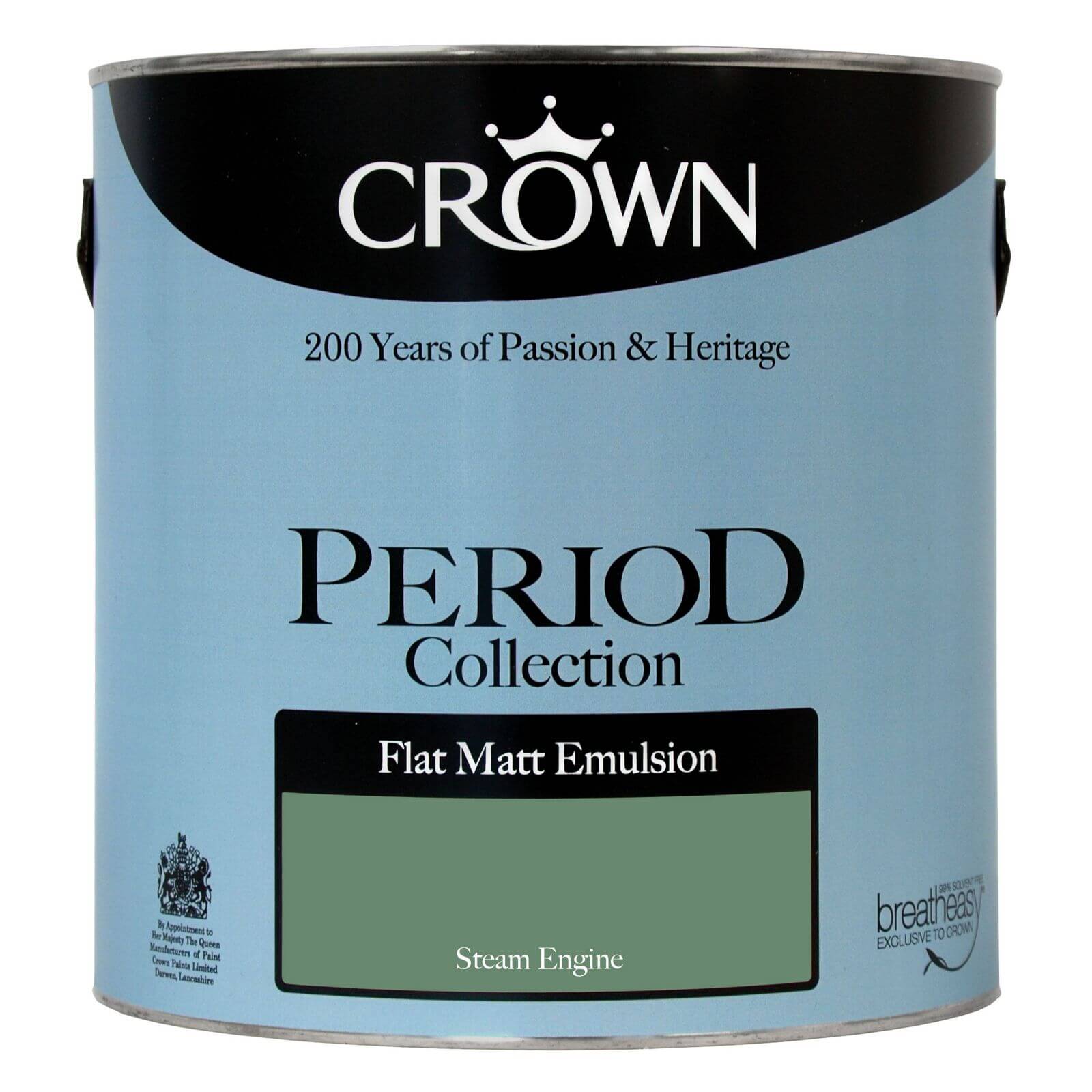 Crown Period Collection Steam Engine - Flat Matt Emulsion Paint - 2.5L
