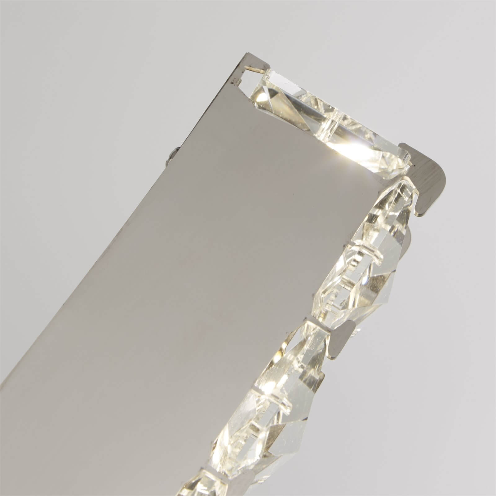 Emerald Crystal LED Bar Pendant Light - Chrome and Clear