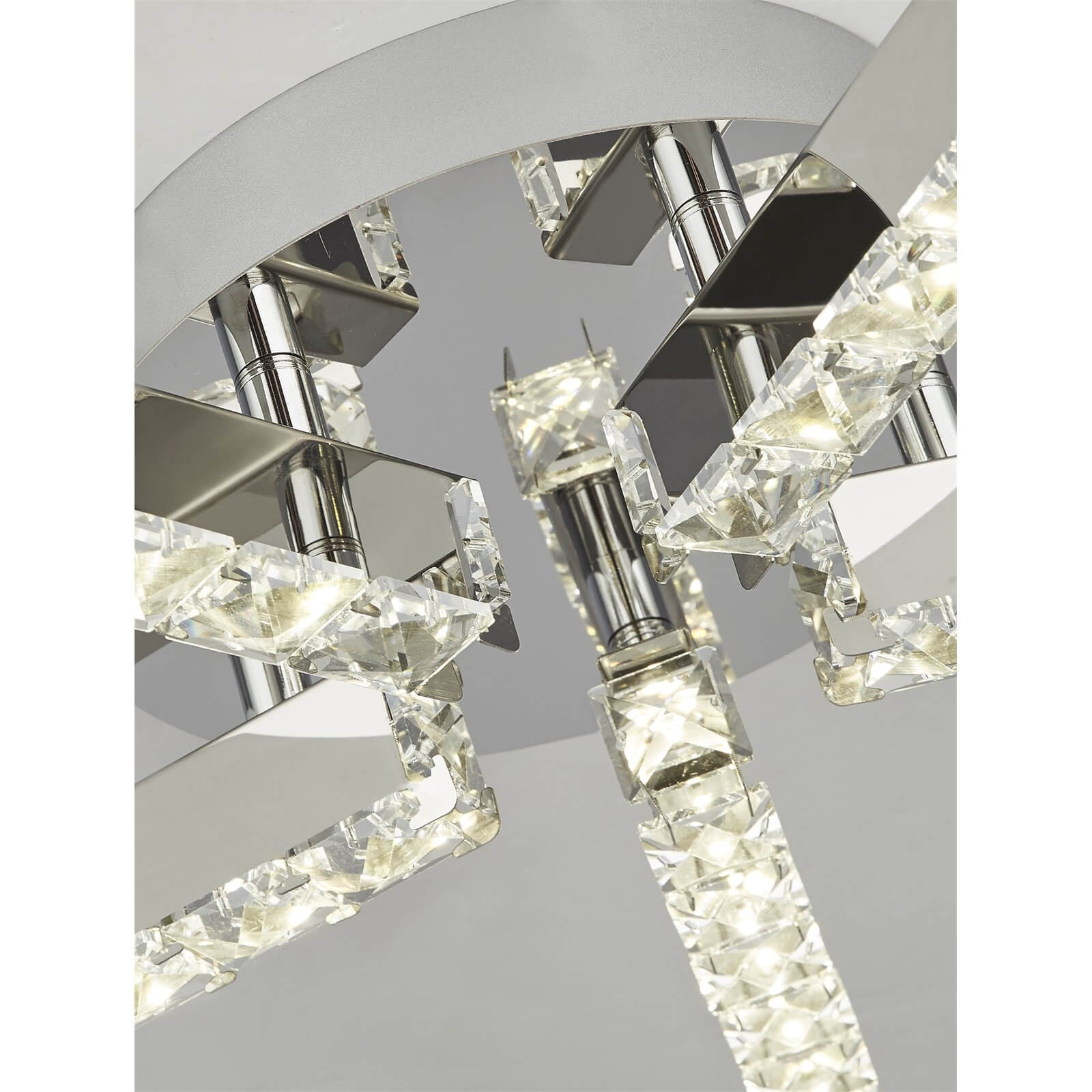 Elliston 5 Arm Crystal LED Pendant Light - Chrome