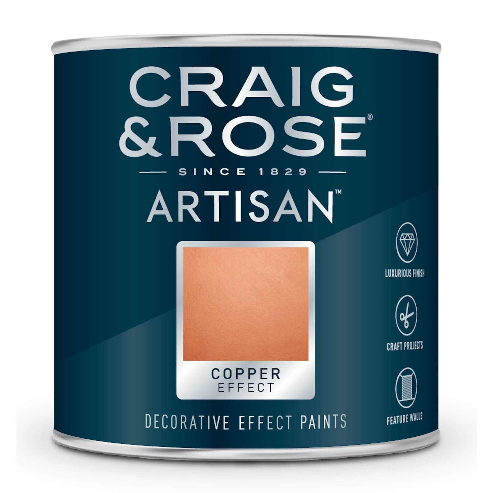 Craig & Rose Artisan Copper Effect Paint 750ml Homebase
