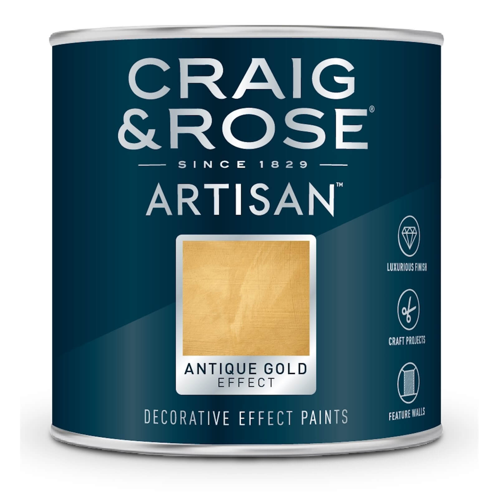 Craig & Rose Artisan Gold Effect Paint Antique Gold - 750ml