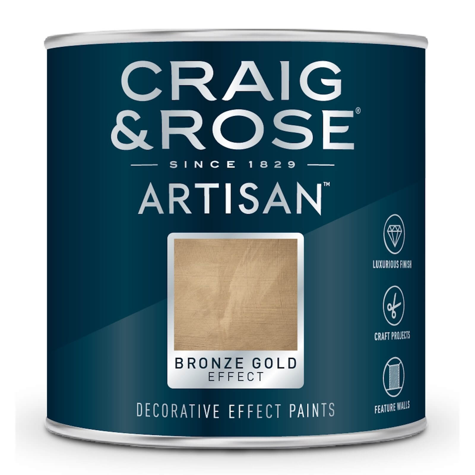 Craig & Rose Artisan Gold Effect Paint Bronze Gold - 750ml