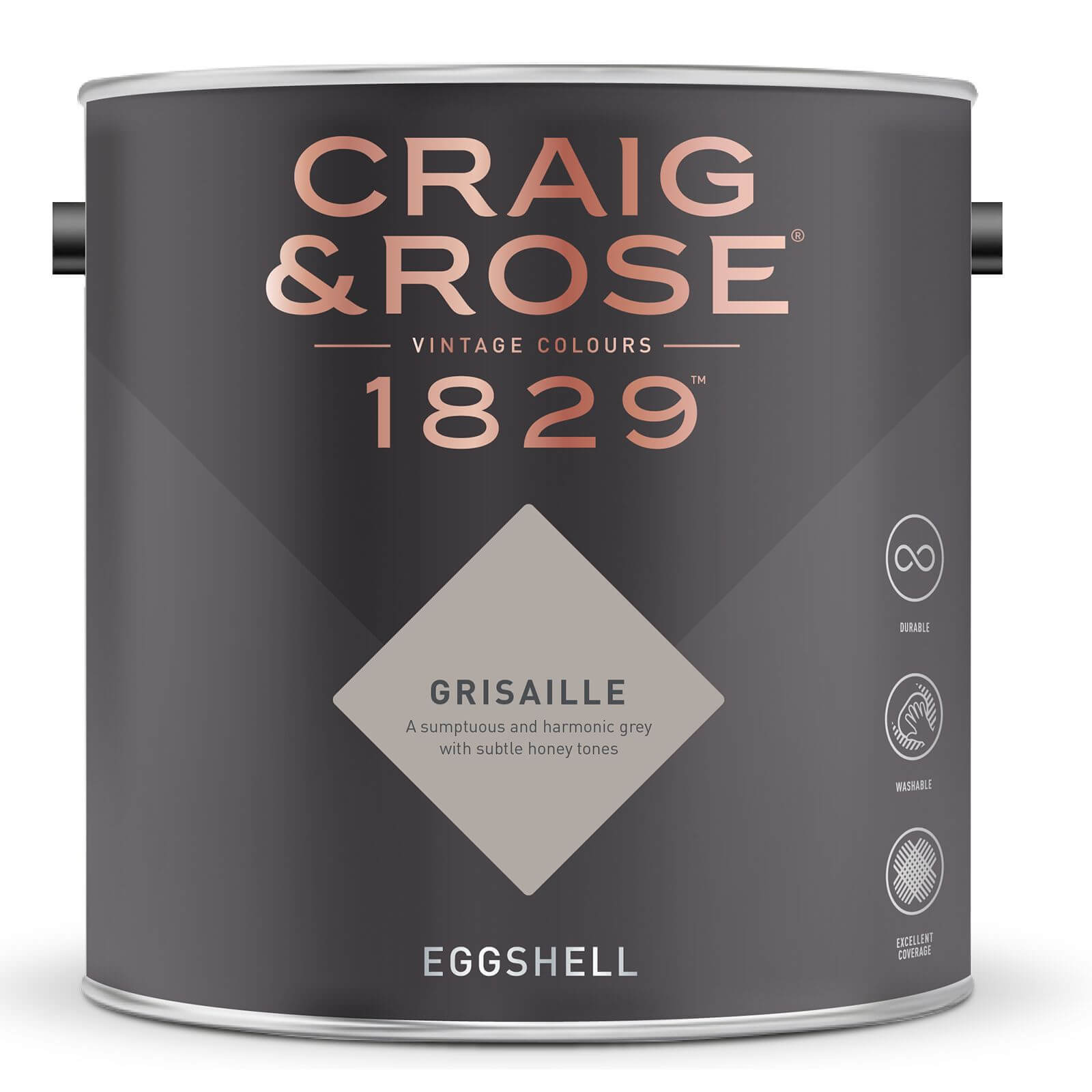 Craig & Rose 1829 Eggshell Paint Grisaille - 2.5L