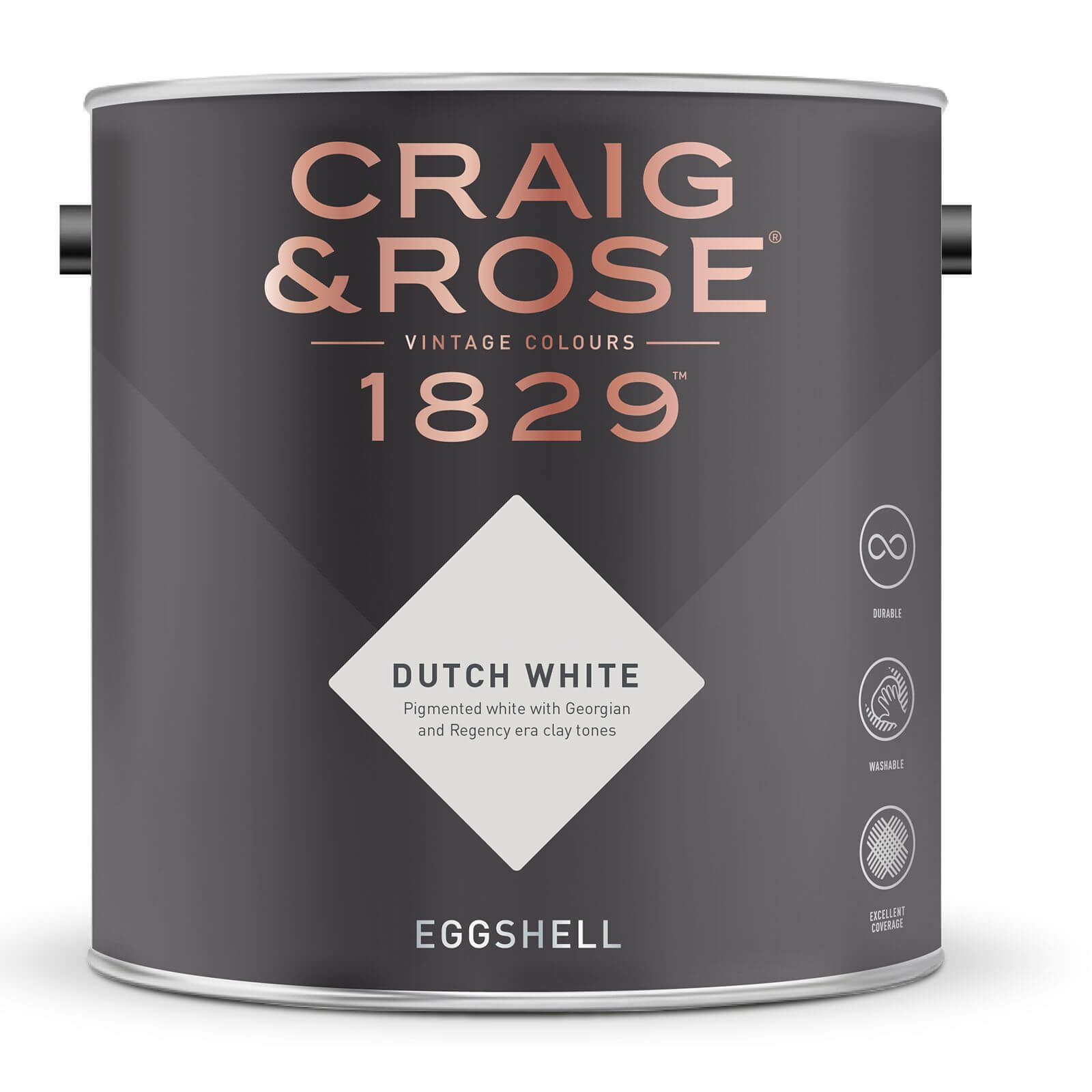 Craig & Rose 1829 Eggshell Paint Dutch White - 2.5L