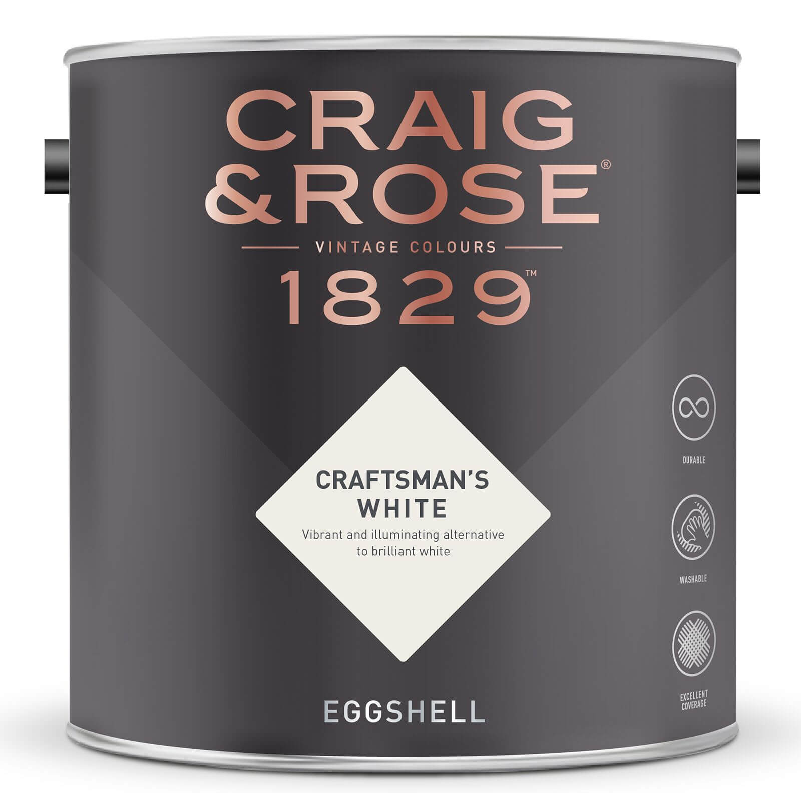 Craig & Rose 1829 Eggshell Paint Craftsman's White - 2.5L