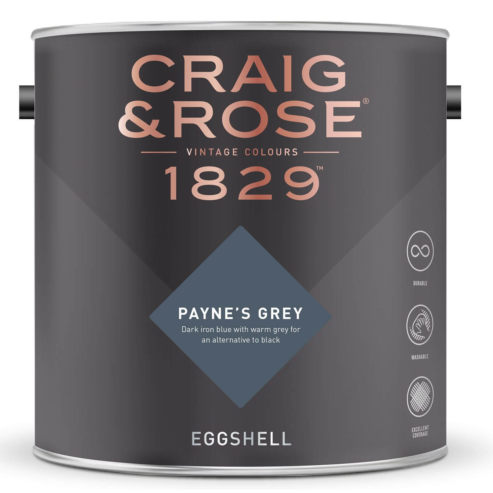 Craig & Rose 1829 Eggshell Paint Paynes Grey - 2.5L