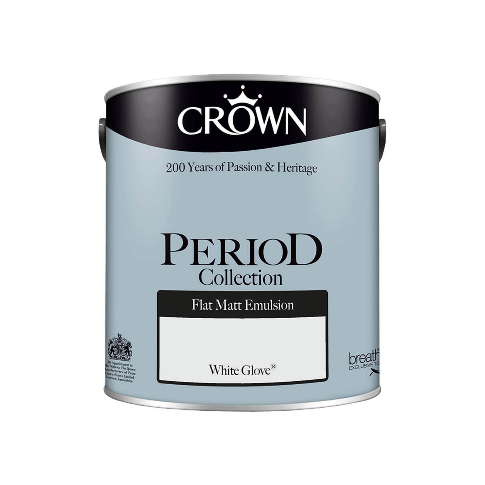 Crown Period Collection White Glove Eggshell Paint - 2.5L