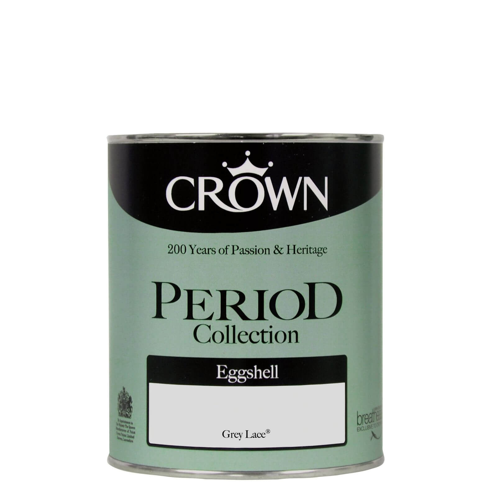 Crown Period Collection Grey Lace - Eggshell Paint - 750ml