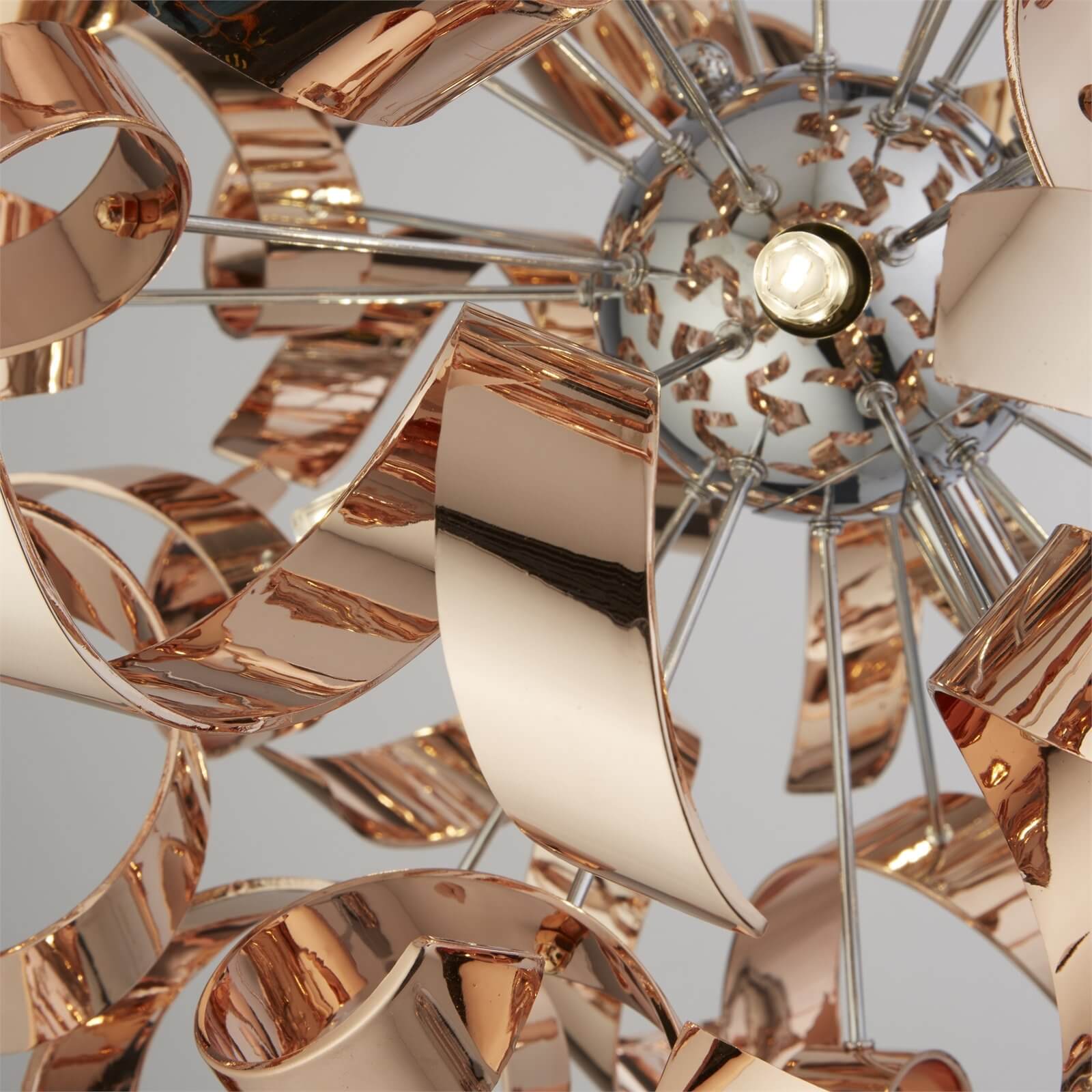 Sputnik Ribbon Floor Lamp - Copper