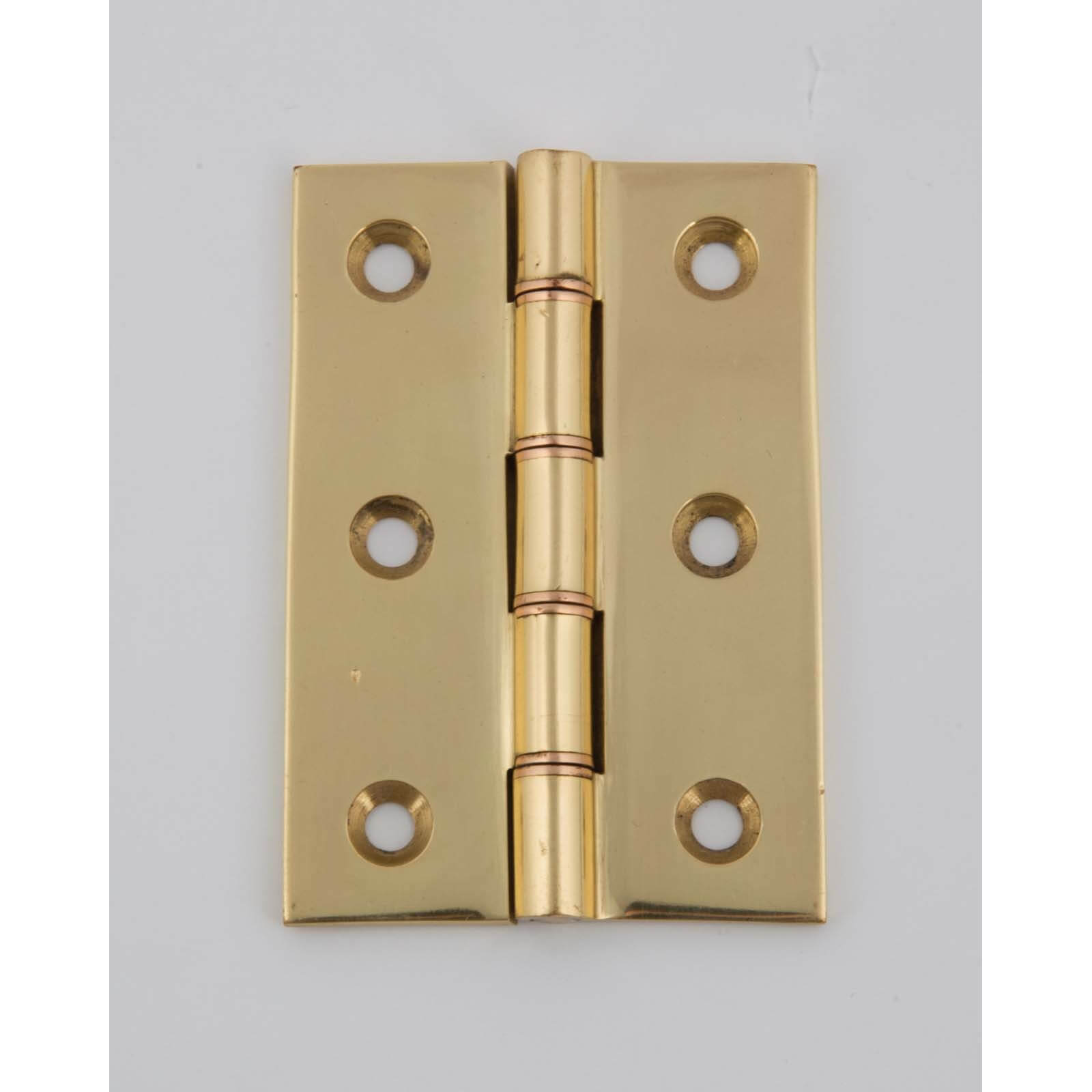 Hafele Brass Butt Hinge - Phosper Bronze Washered - Polished Brass - 75 x 50mm - 2 Pack