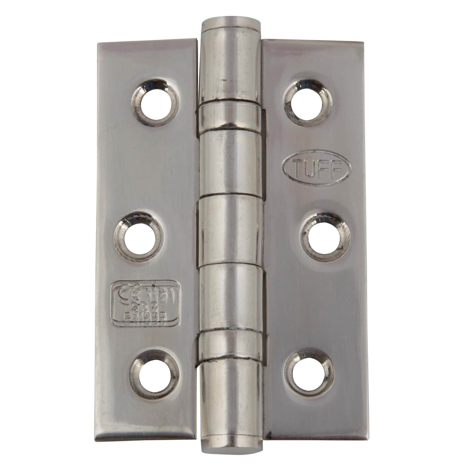 Hafele Grade 7 Butt Hinge - Polished Stainless Steel - 76 x 51mm - 2 Pack