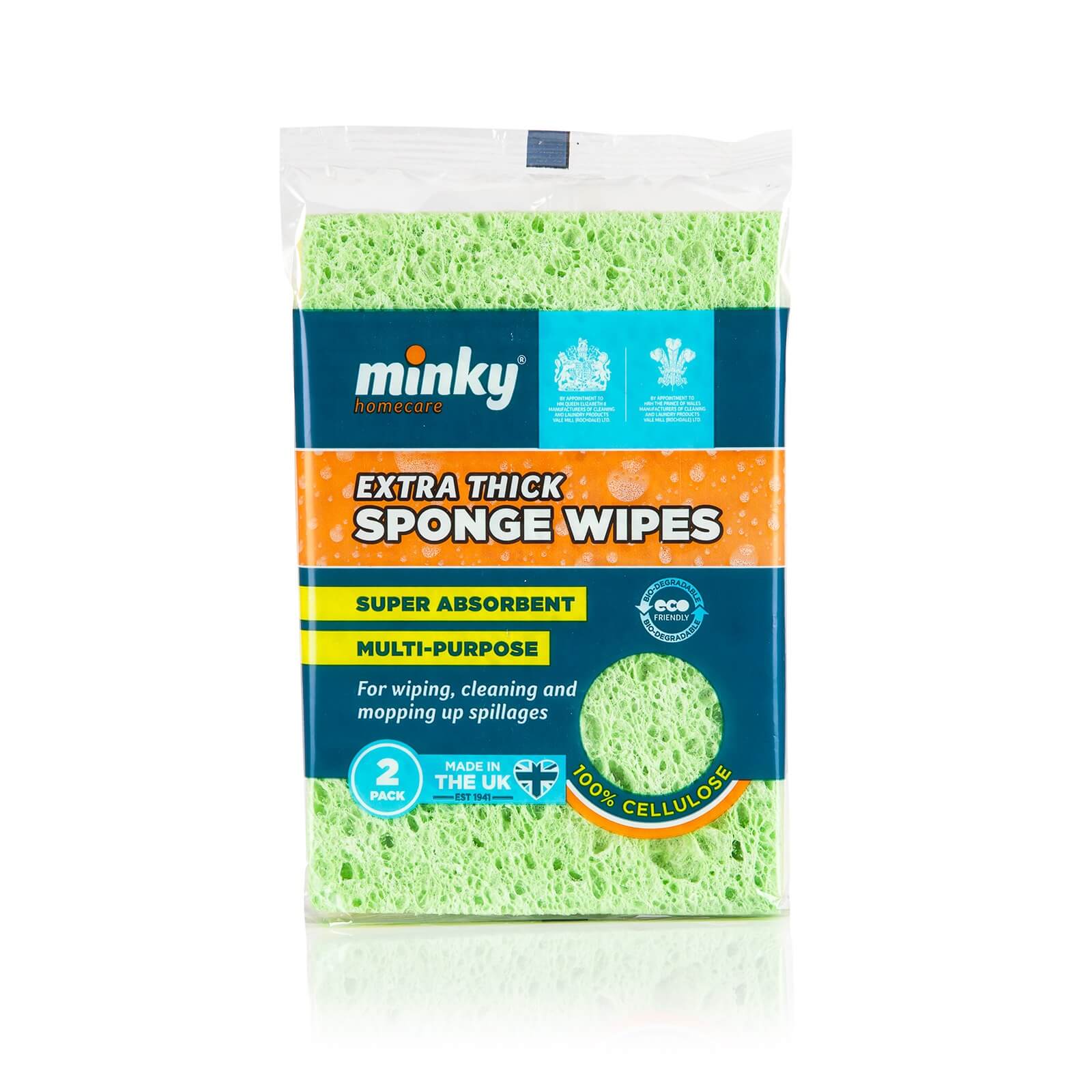 Extra Thick Sponge Wipes (Pack of 2)
