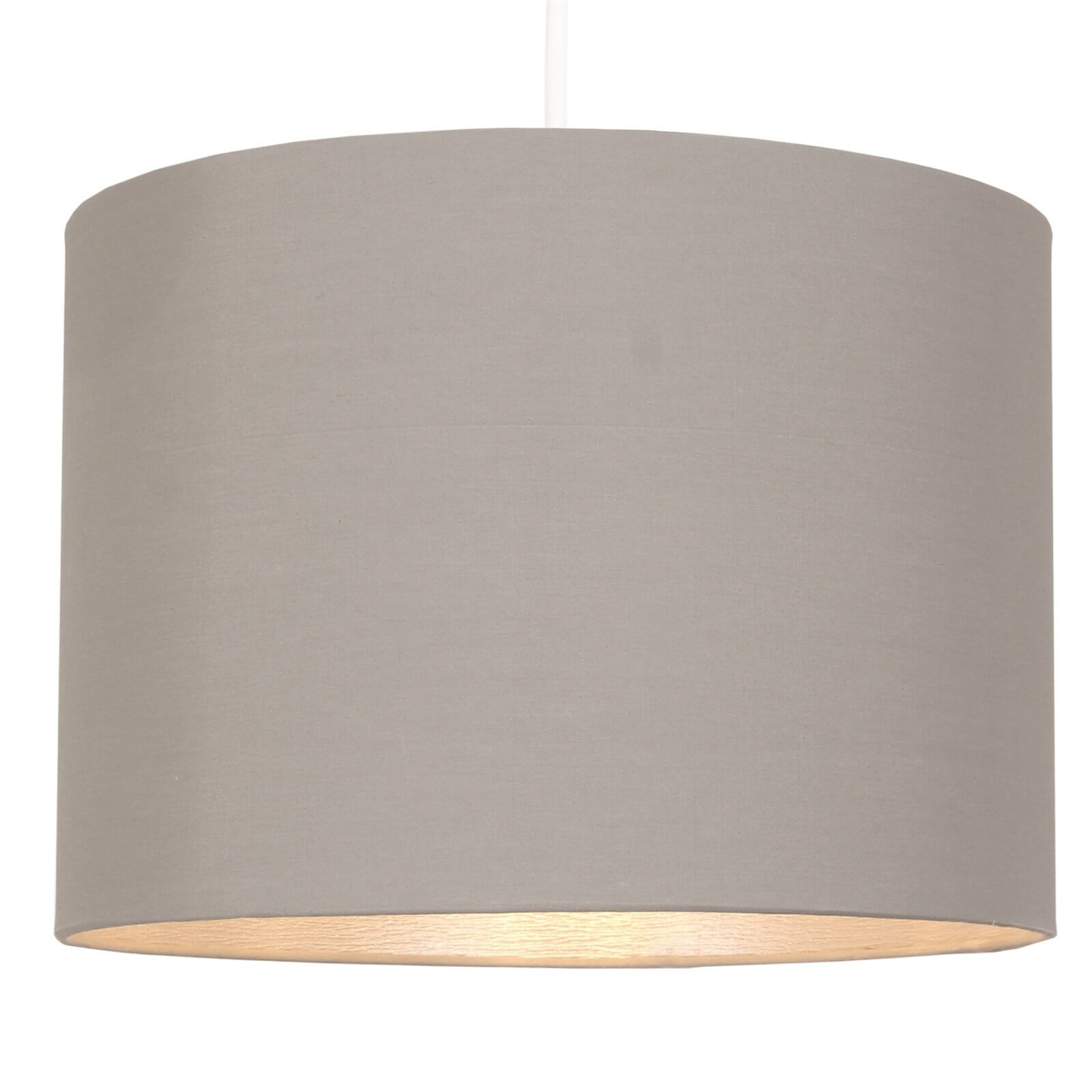 Clark Lamp Shade - Grey with Silver Inner - 30cm
