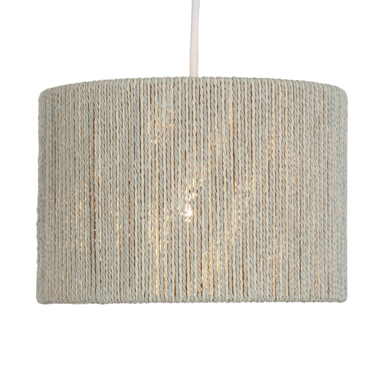 Lexi String Lamp Shade - Grey & Ivory - 25cm