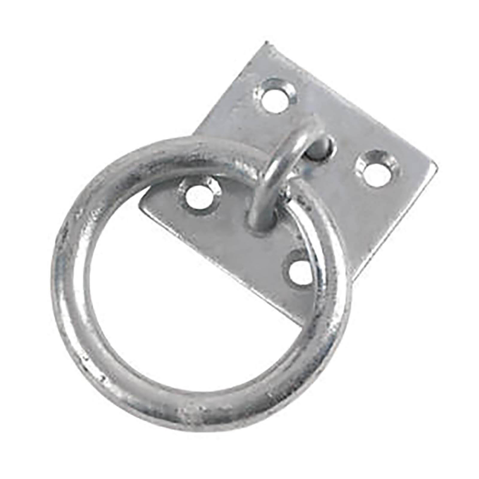 Security Ring On Plate - Zinc - 50mm