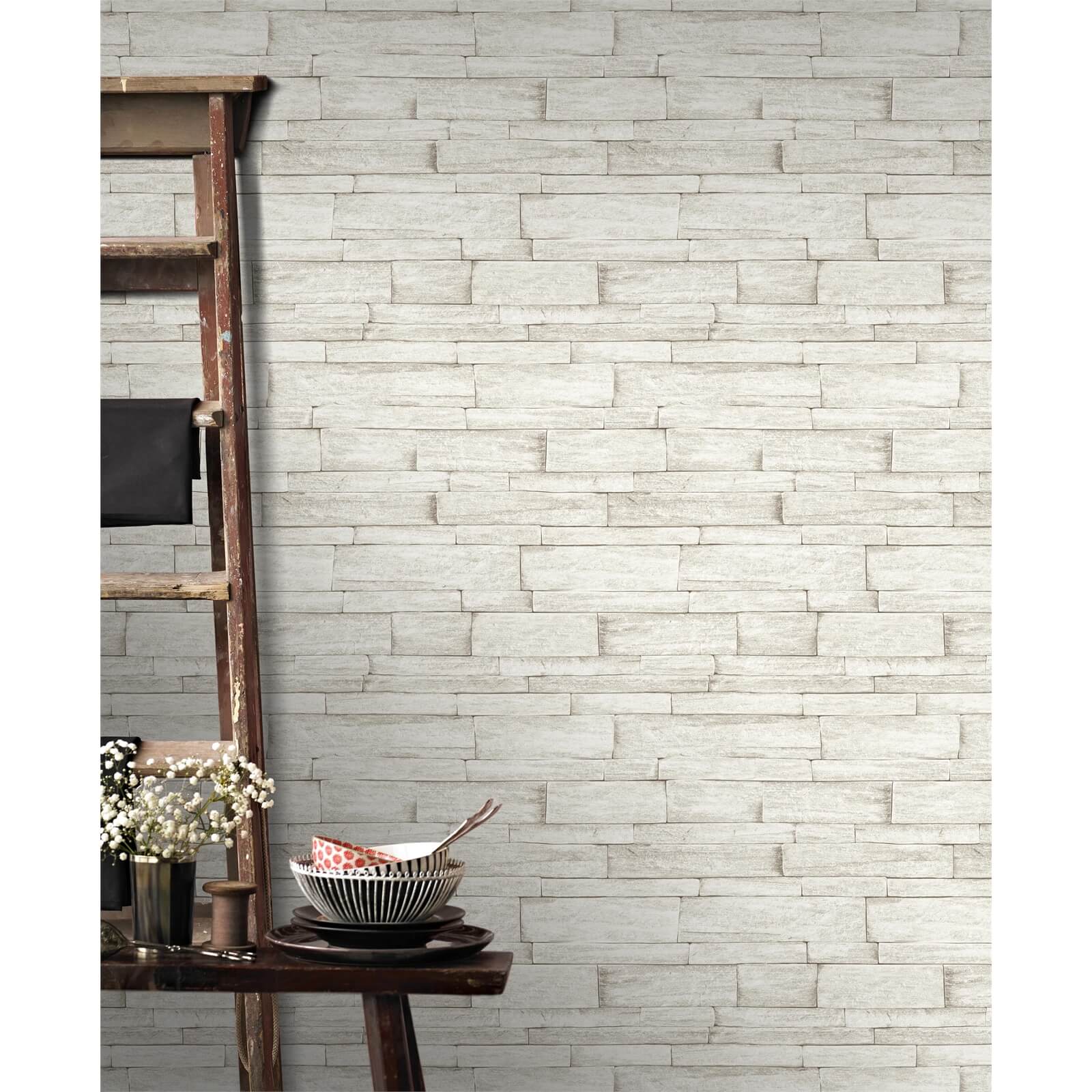 Superfresco Easy Ledgestone Wallpaper - Beige