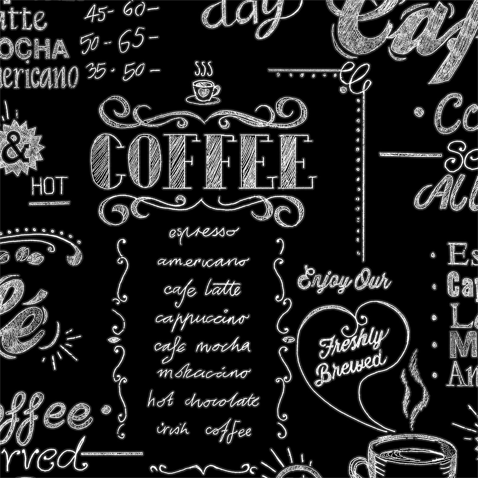 Superfresco Easy Coffee Shop Wallpaper - Black/White
