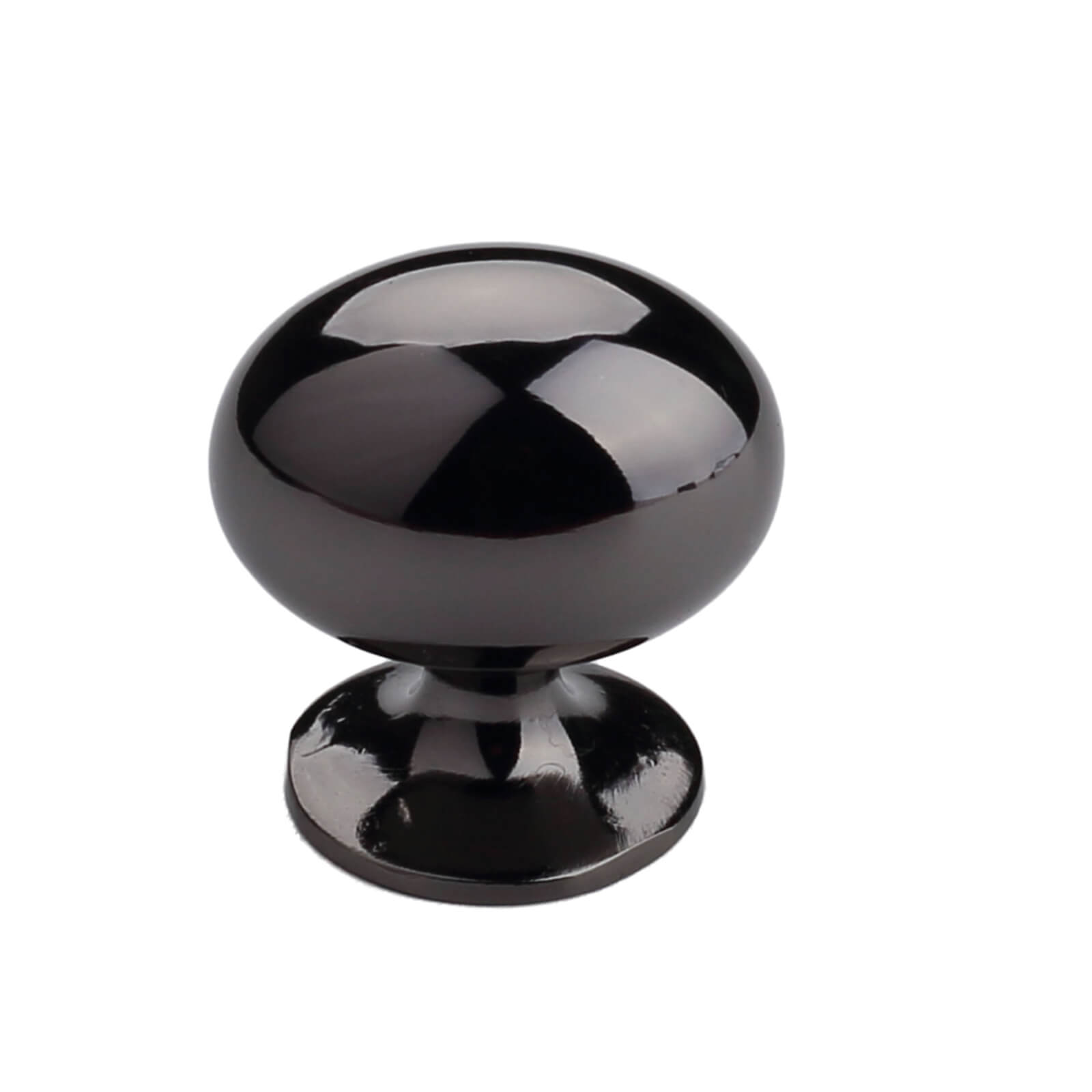Large Oval Knob - Black Nickel - 35mm
