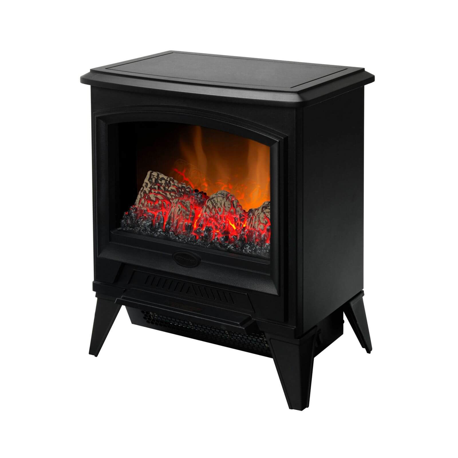Dimplex Casper Optiflame® 2kW Freestanding Electric Stove with Realistic Log Effect Fuel Bed - Black