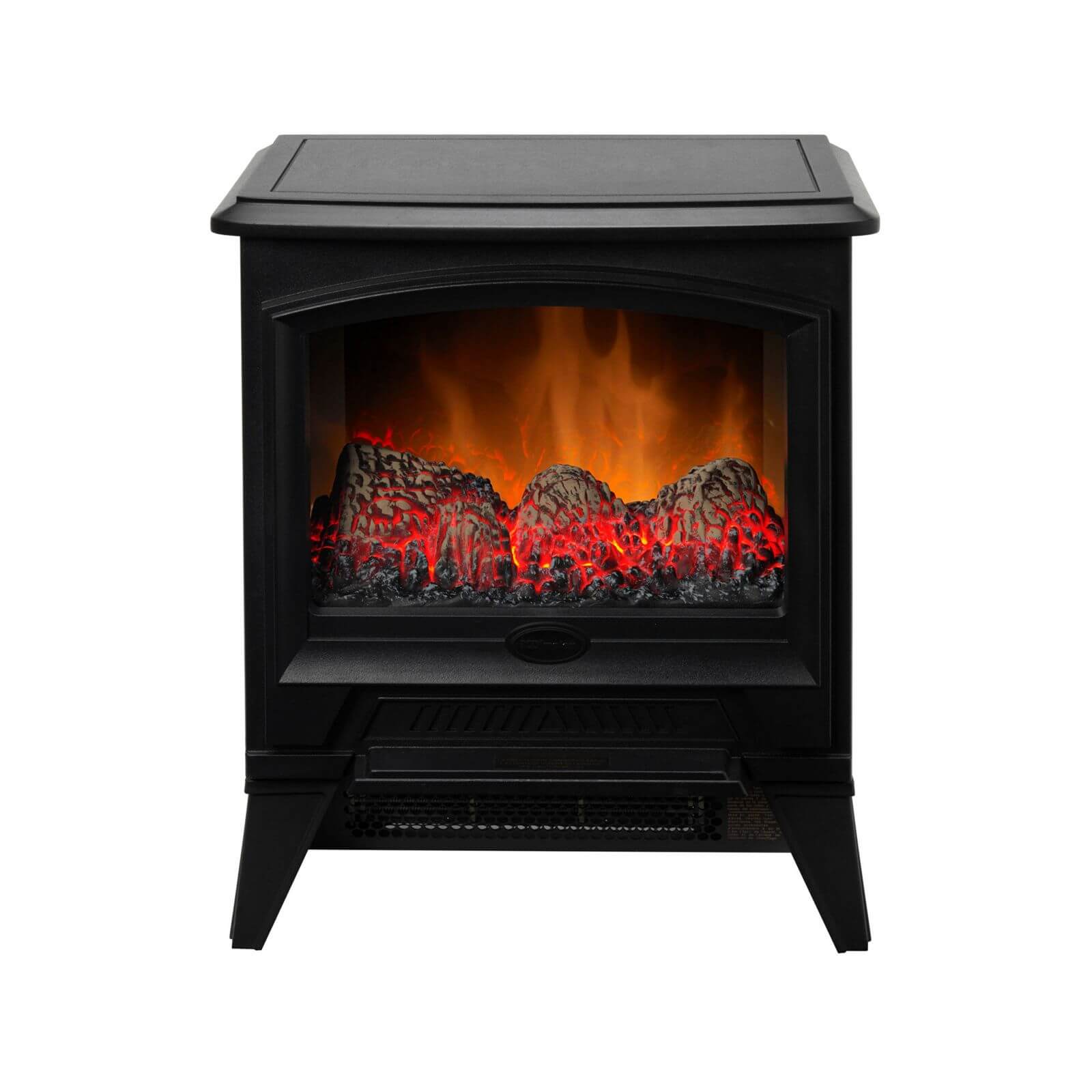 Dimplex Casper Optiflame® 2kW Freestanding Electric Stove with Realistic Log Effect Fuel Bed - Black