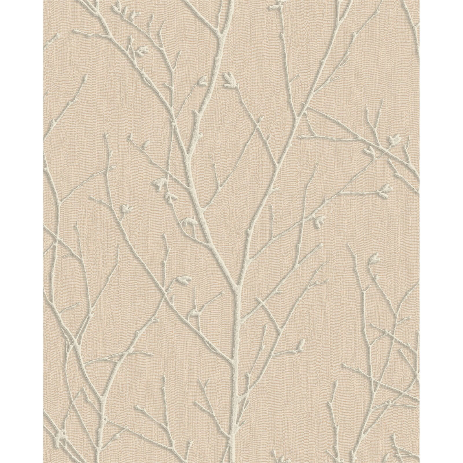 Boutique Water Silk Sprig Wallpaper - Rose Gold