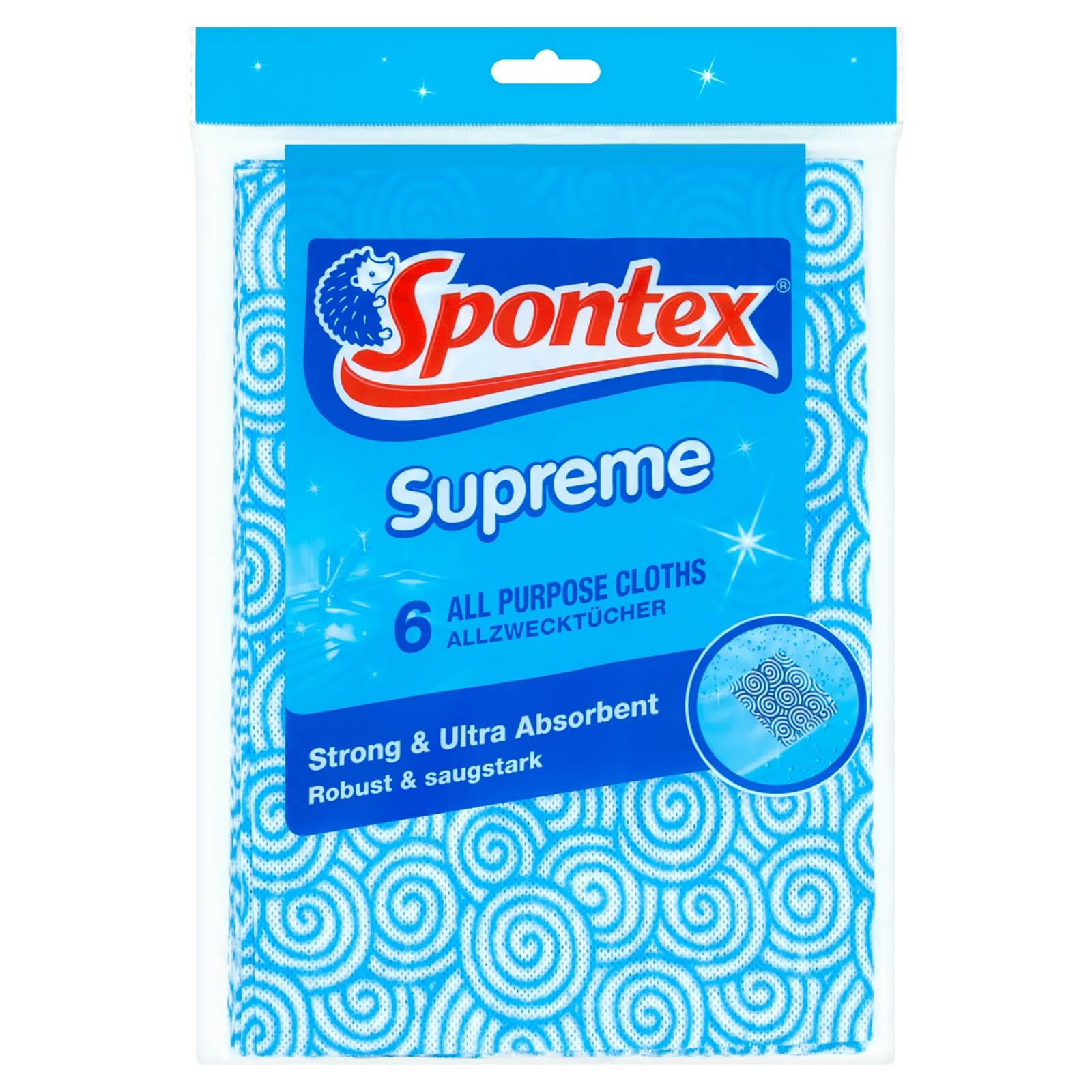 Spontex Supreme All Purpose Cloth 6 Pack