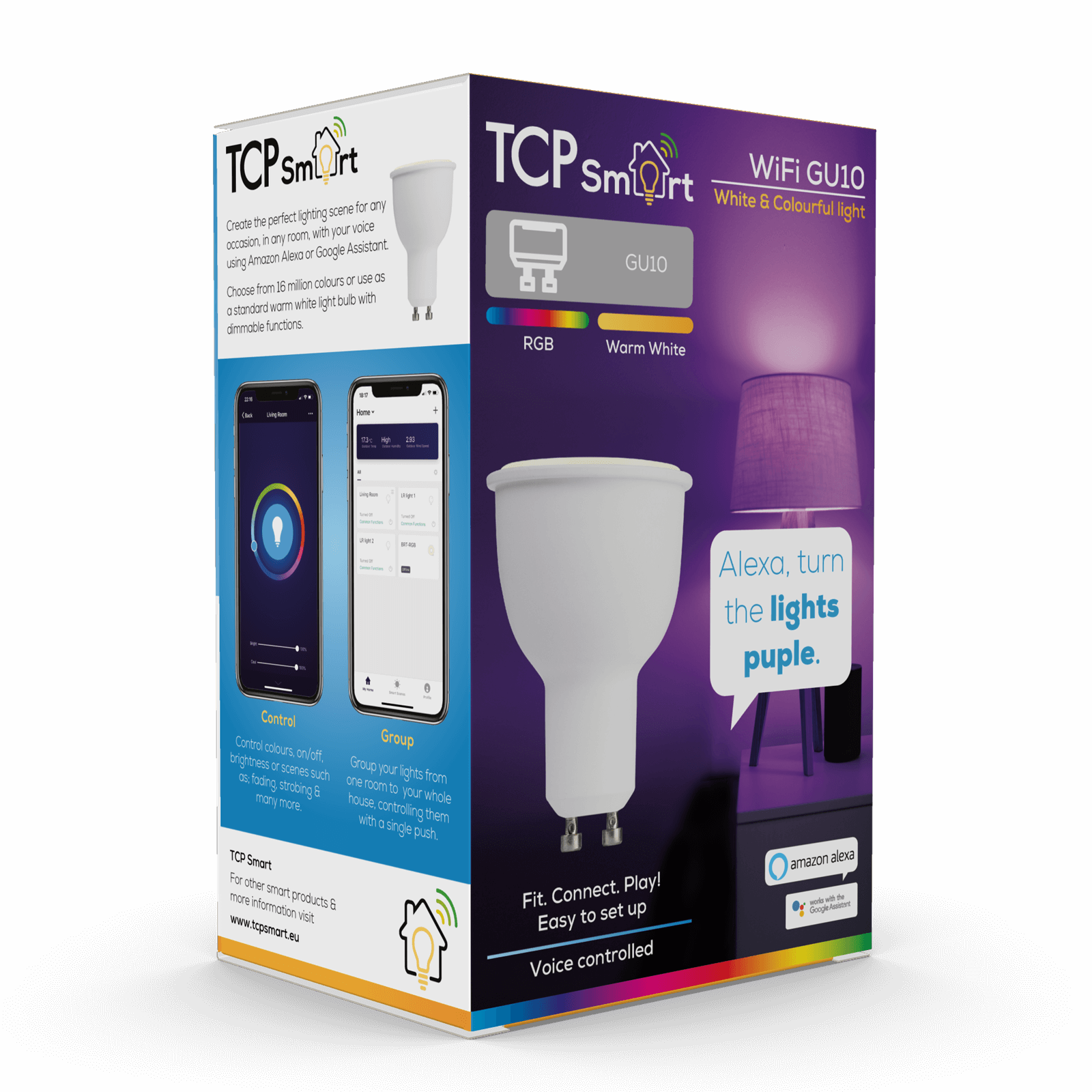 TCP LED GU10 4W WIFI RGBW Light Bulb