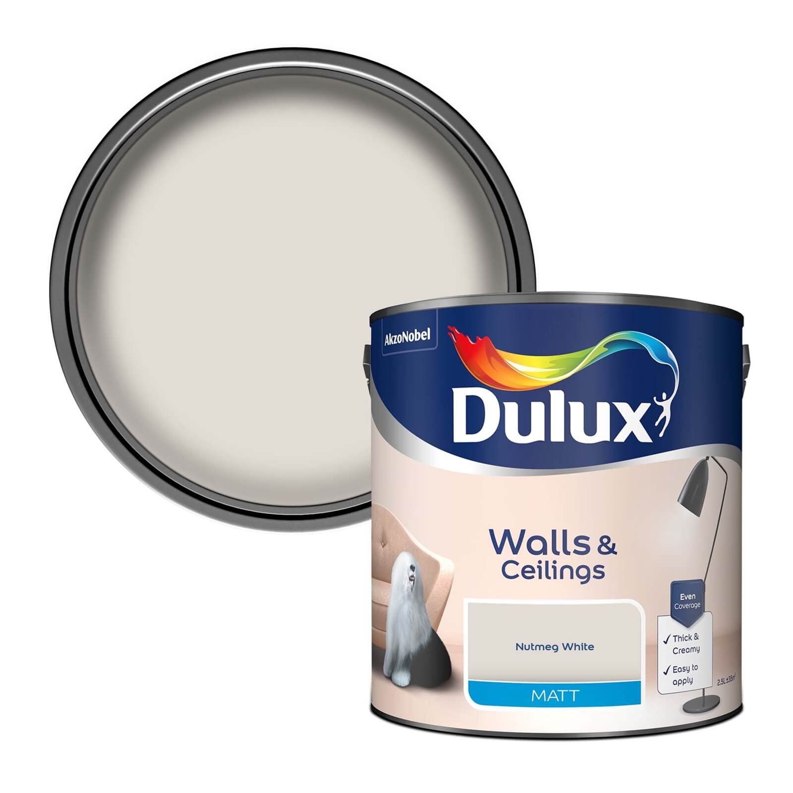 Dulux Natural Hints Matt Emulsion Paint Nutmeg White - 2.5L