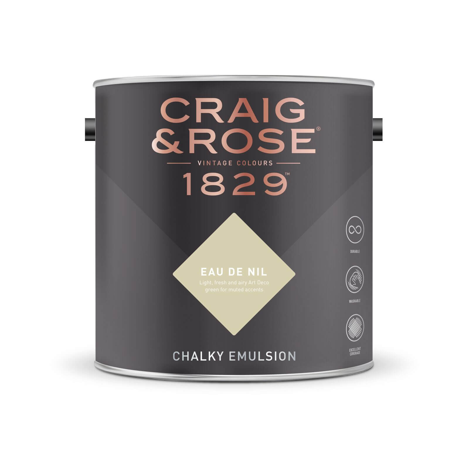 Craig & Rose 1829 Chalky Matt Emulsion Paint Eau de Nil - 2.5L