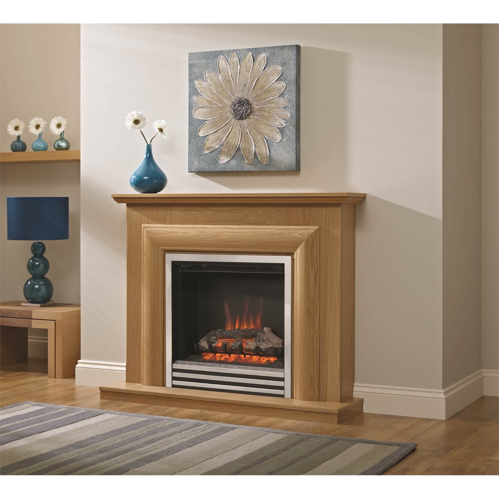 Be Modern Avensis Electric Fireplace Suite - Natural Oak