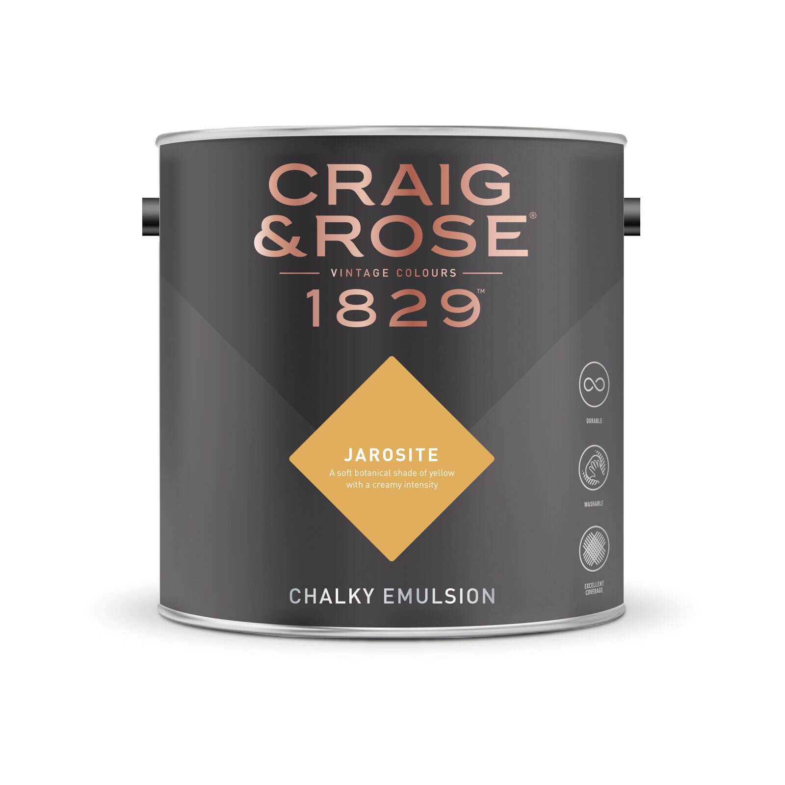 Craig & Rose 1829 Chalky Matt Emulsion Paint Jarosite - 2.5L