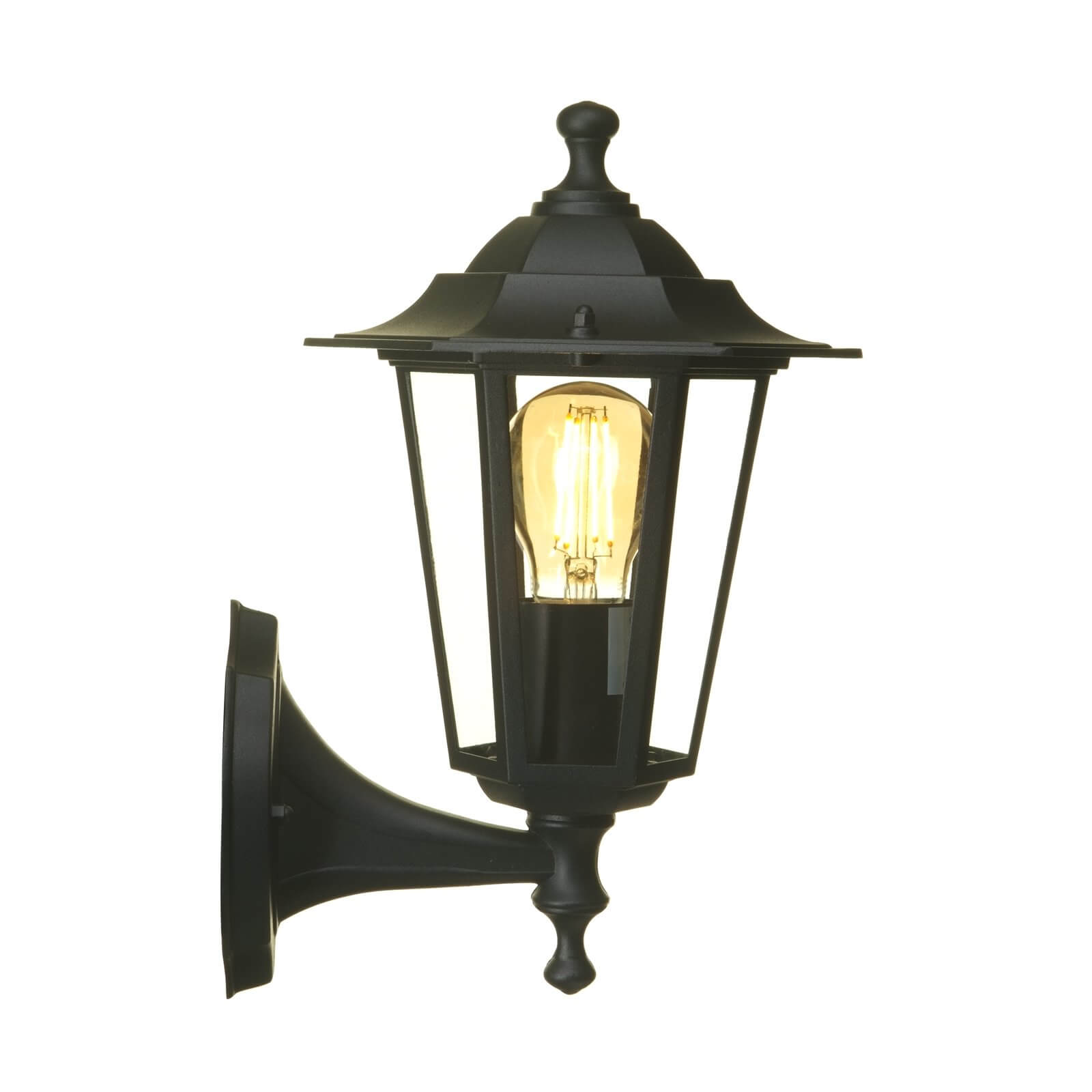 Lutec Corniche E27 Outdoor Wall lantern - Black