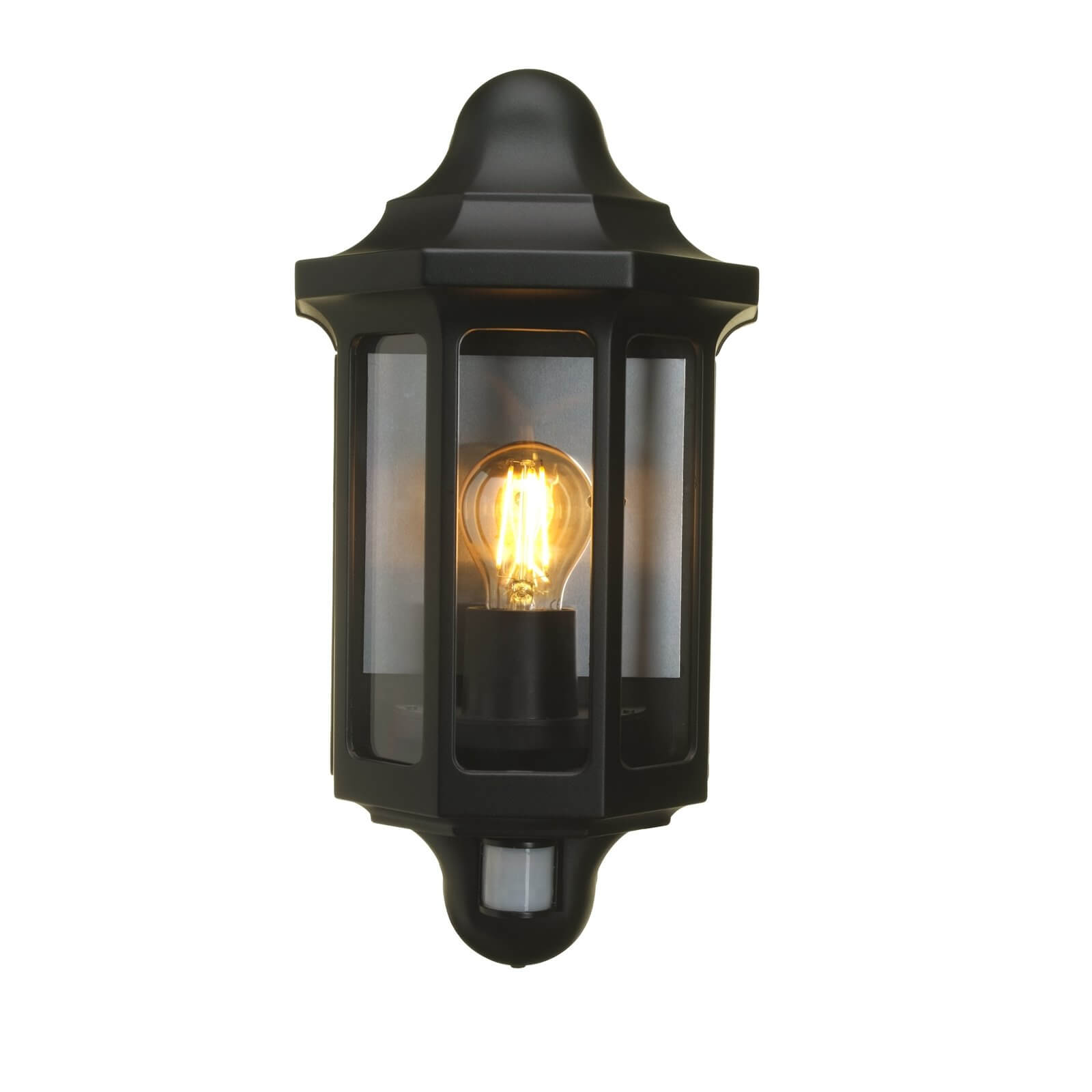 Lutec Corniche PIR Outdoor Wall lantern - Black