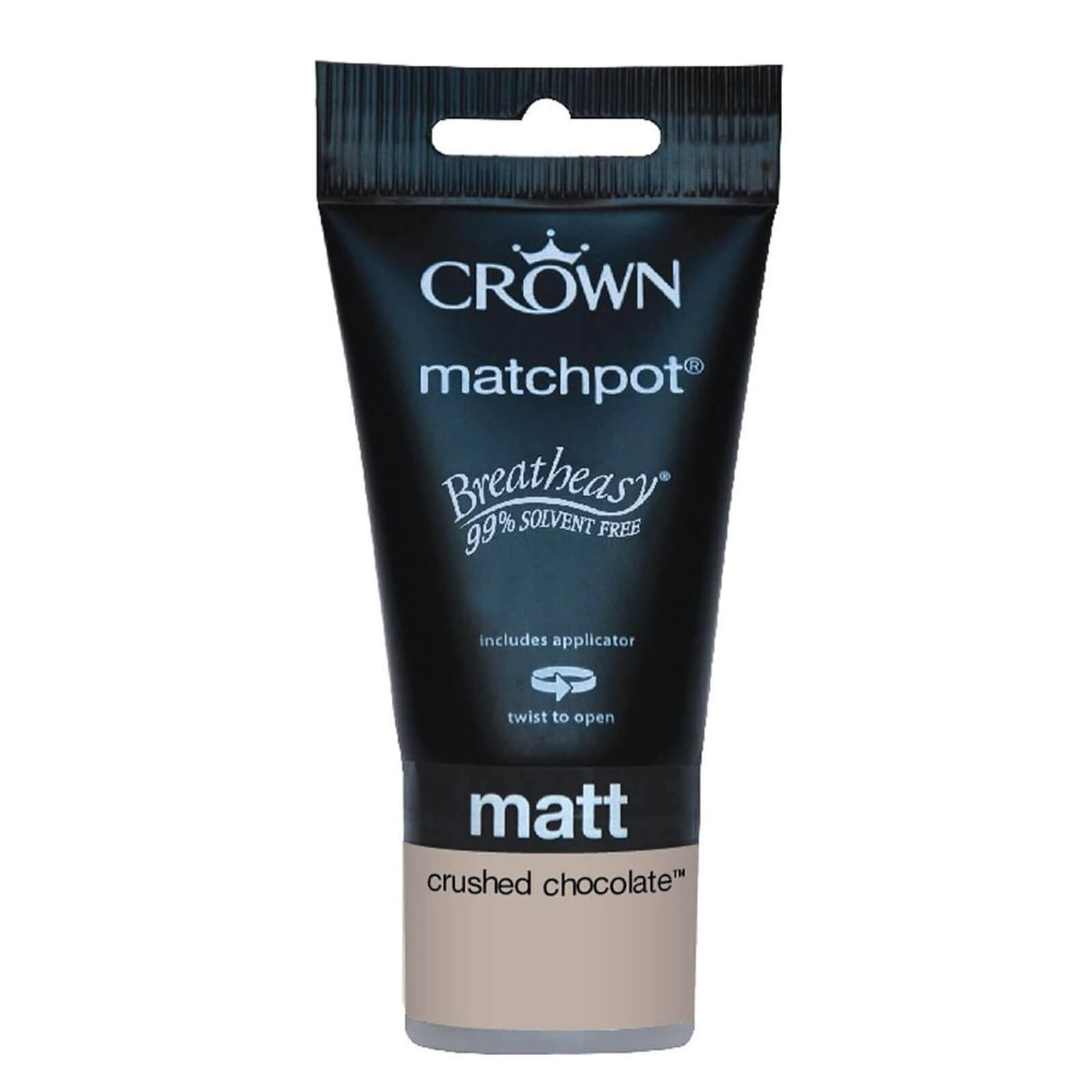 Crown Breatheasy Standard Crushed Chocolate - Matt Emulsion Paint - 40ml