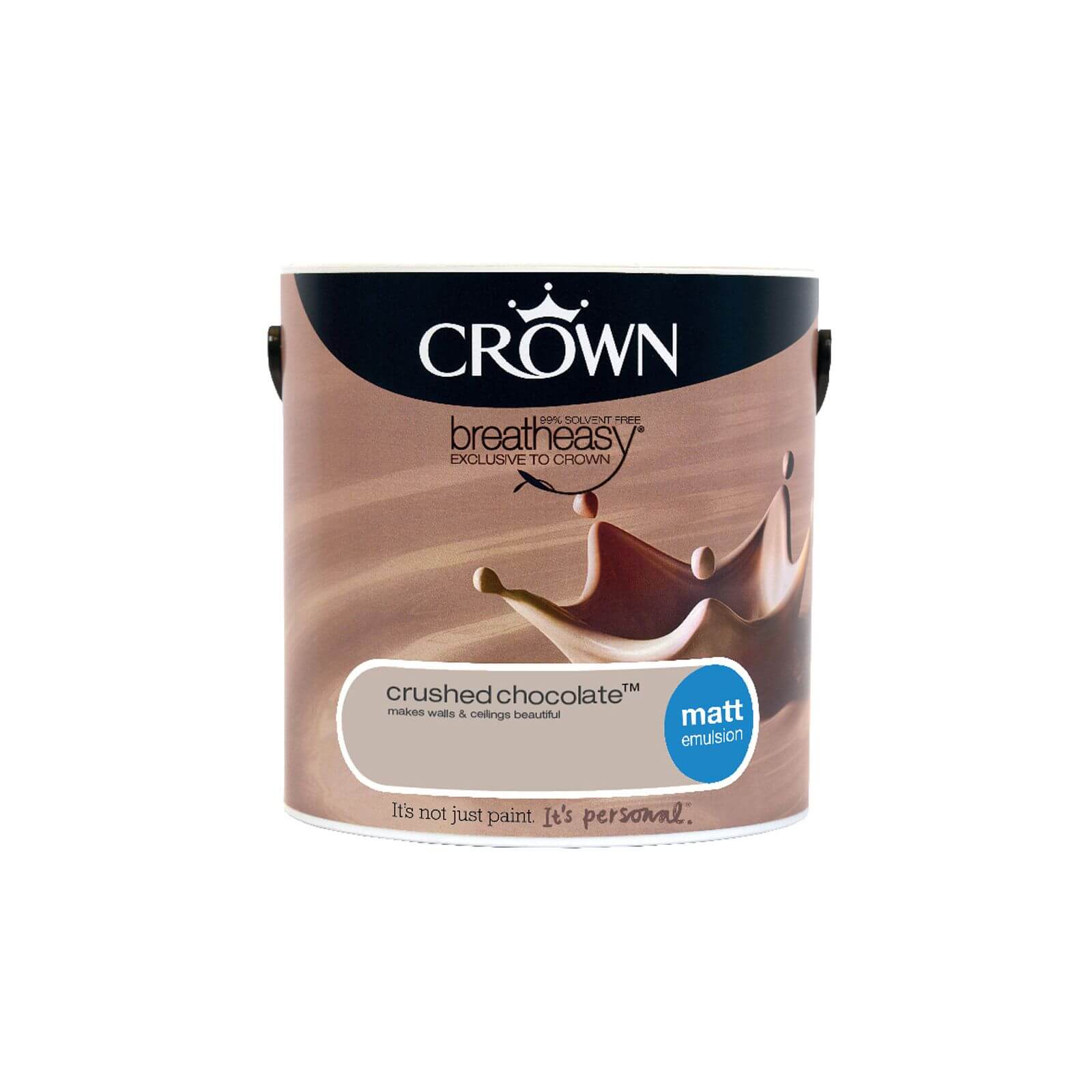 Crown Breatheasy Standard Crushed Chocolate - Matt Emulsion Paint - 2.5L