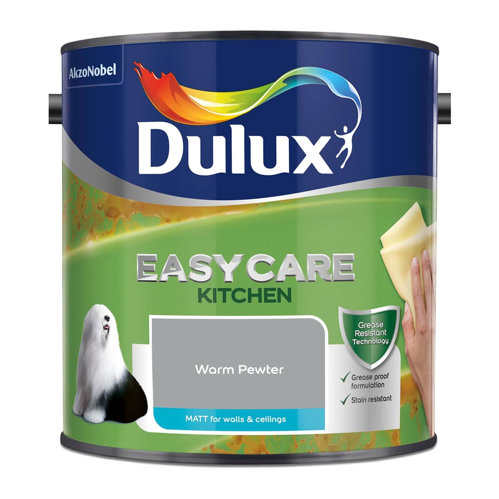 Dulux Easycare Kitchen Warm Pewter Matt Paint - 2.5L